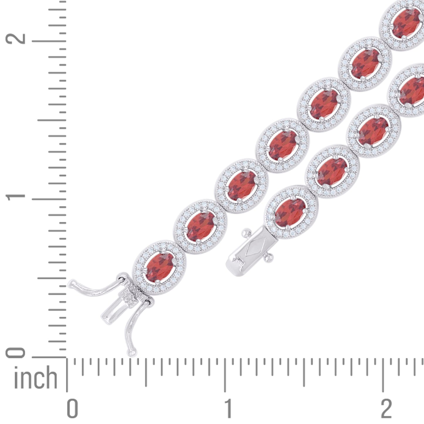 925 Sterling Silver Cz Bracelet 7 Inches