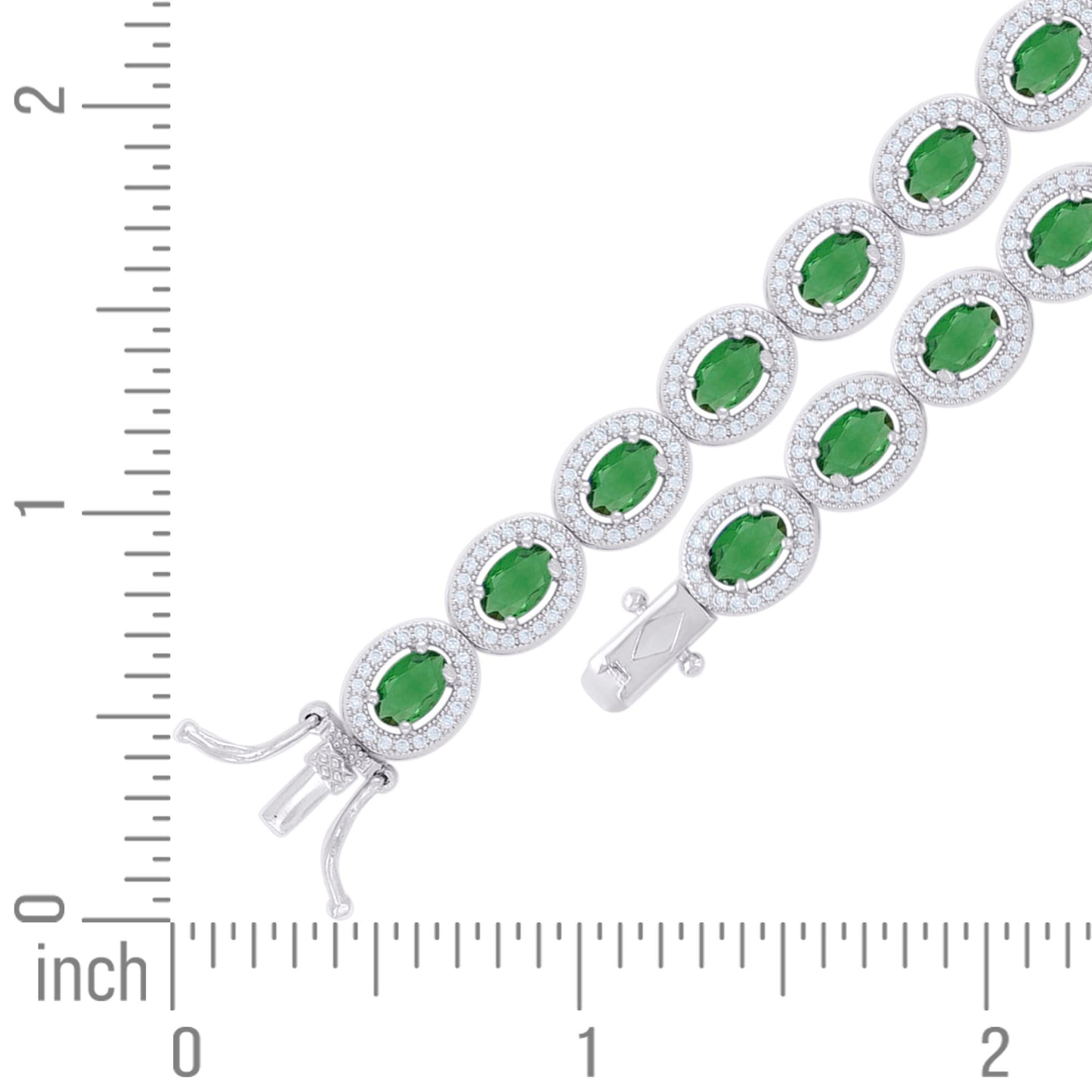 925 Sterling Silver Cz Bracelet 7 Inches