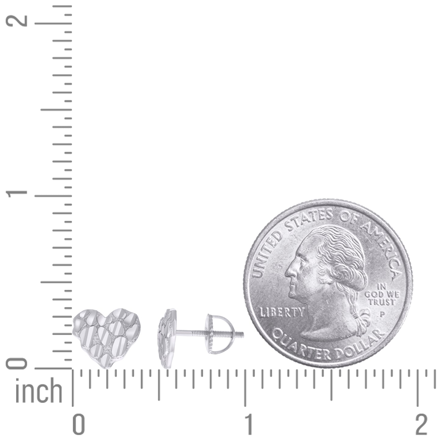 925 Sterling Silver Nugget Earrings