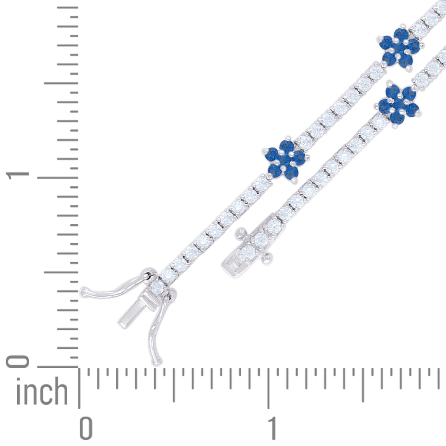 925 Sterling Silver Cz Bracelet 7 Inches