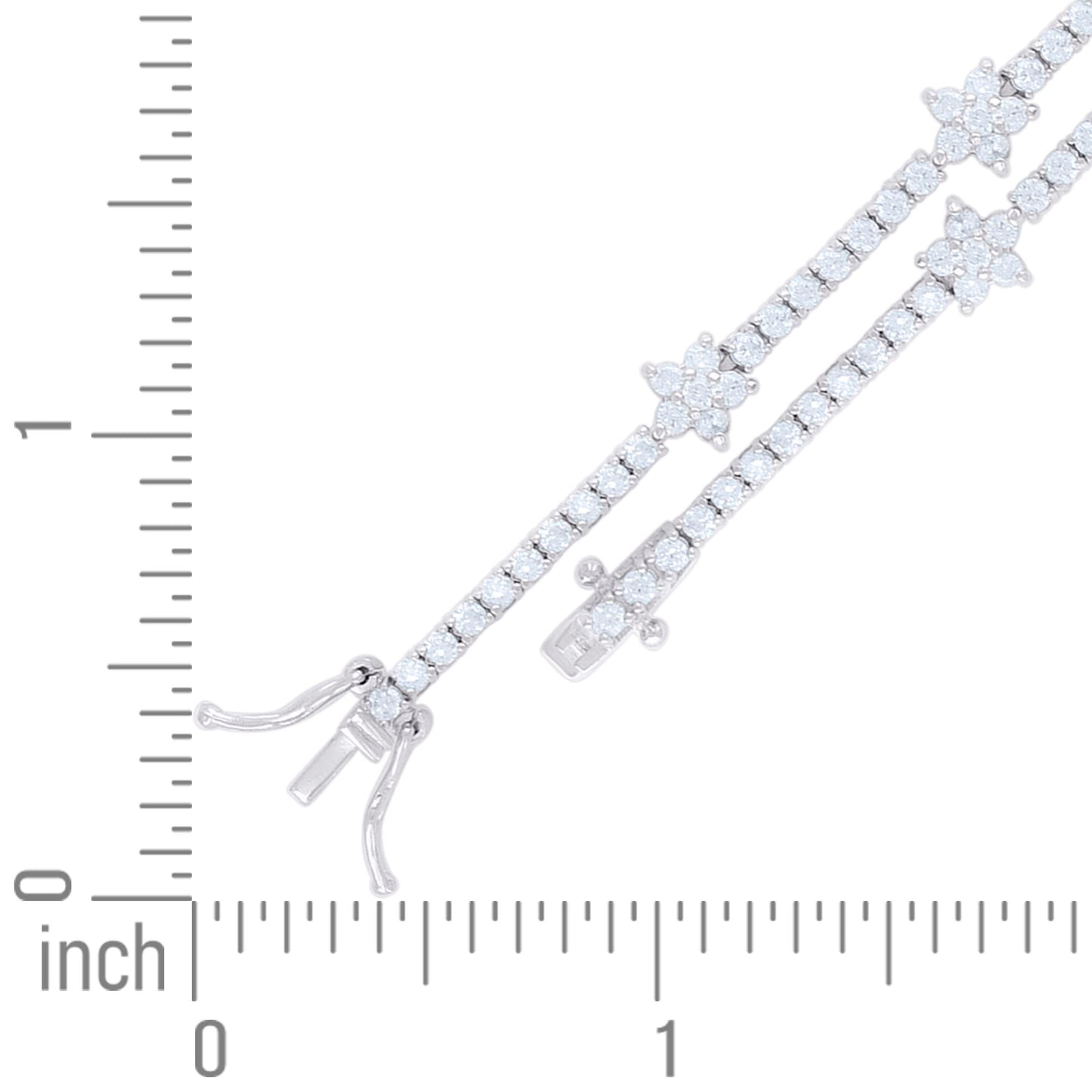 925 Sterling Silver Cz Bracelet 7 Inches