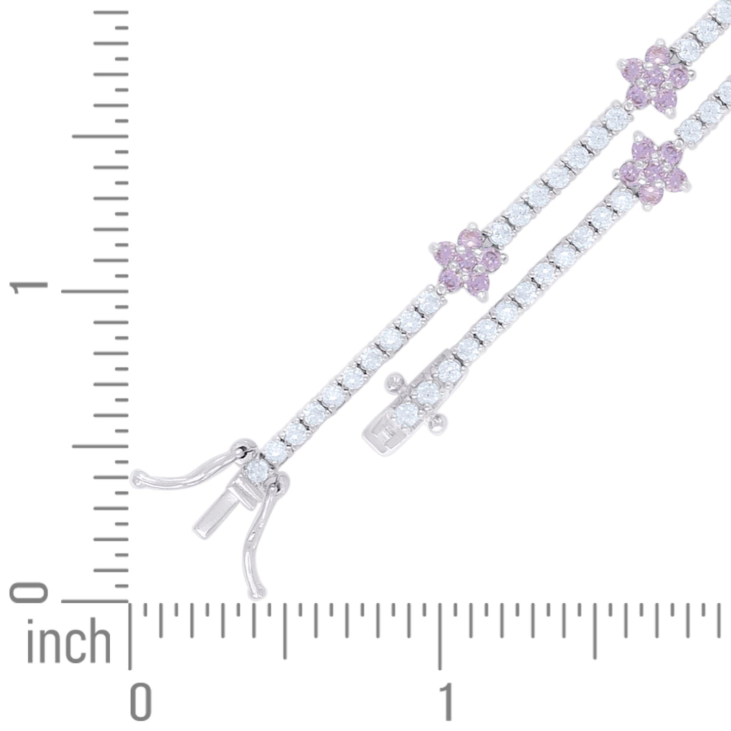 925 Sterling Silver Cz Bracelet 7.25 Inches