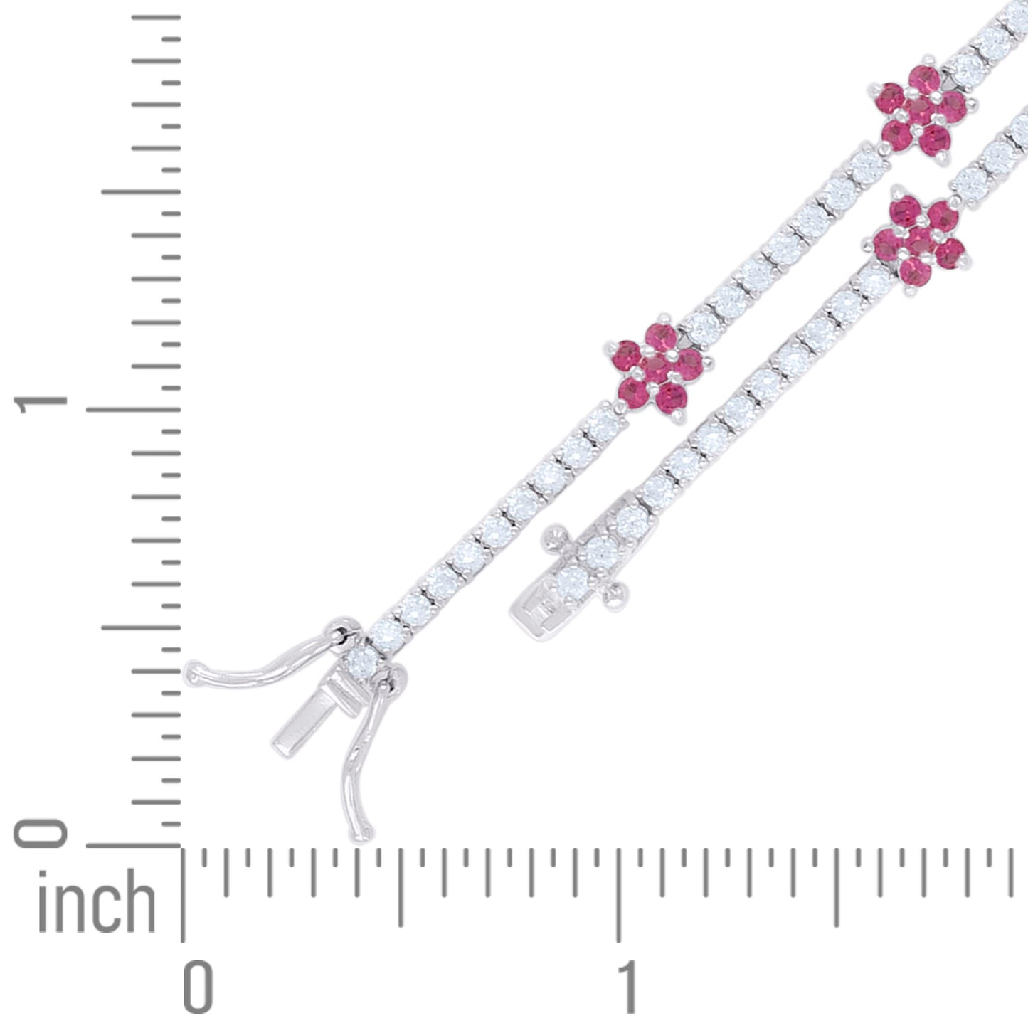 925 Sterling Silver Cz Bracelet 7.25 Inches