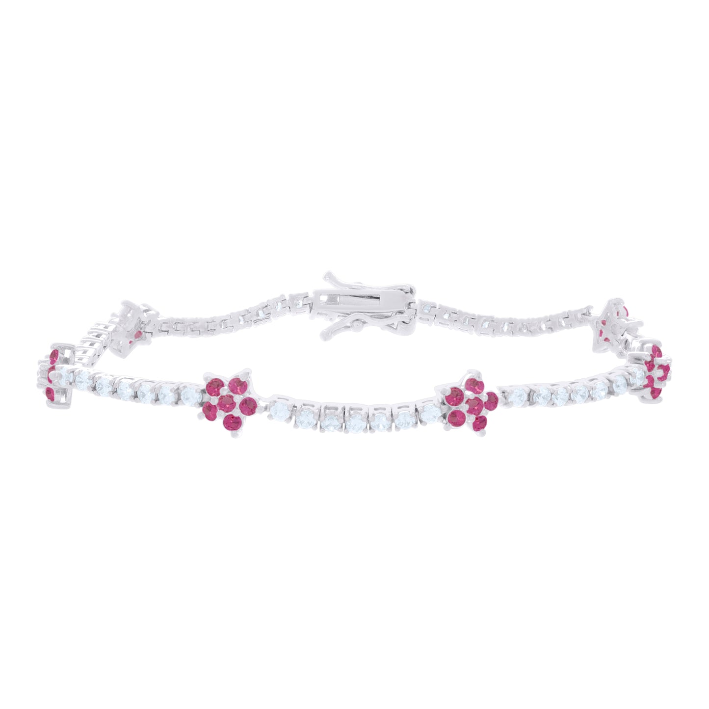925 Sterling Silver Cz Bracelet 7.25 Inches