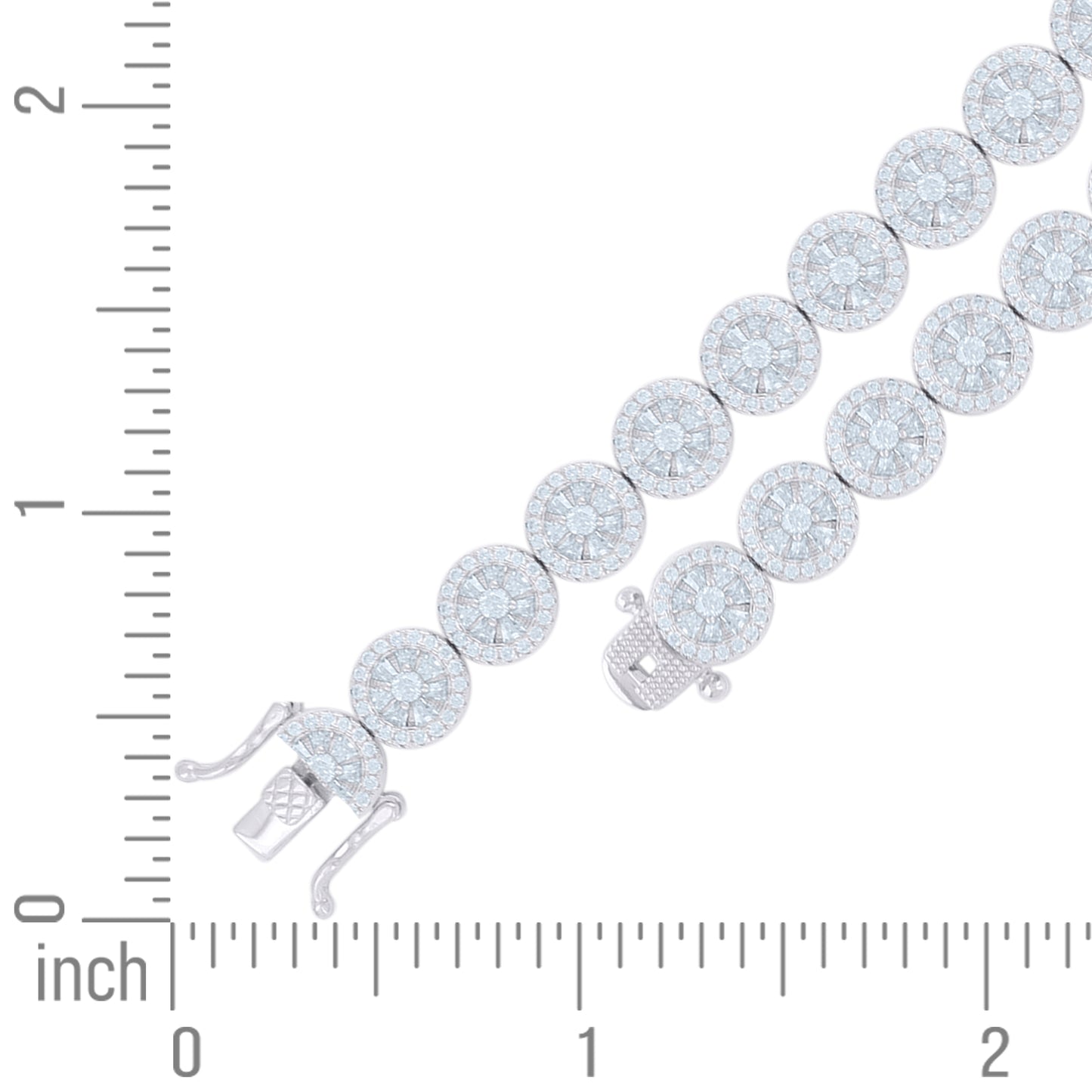 925 Sterling Silver Cz Bracelet 7 Inches