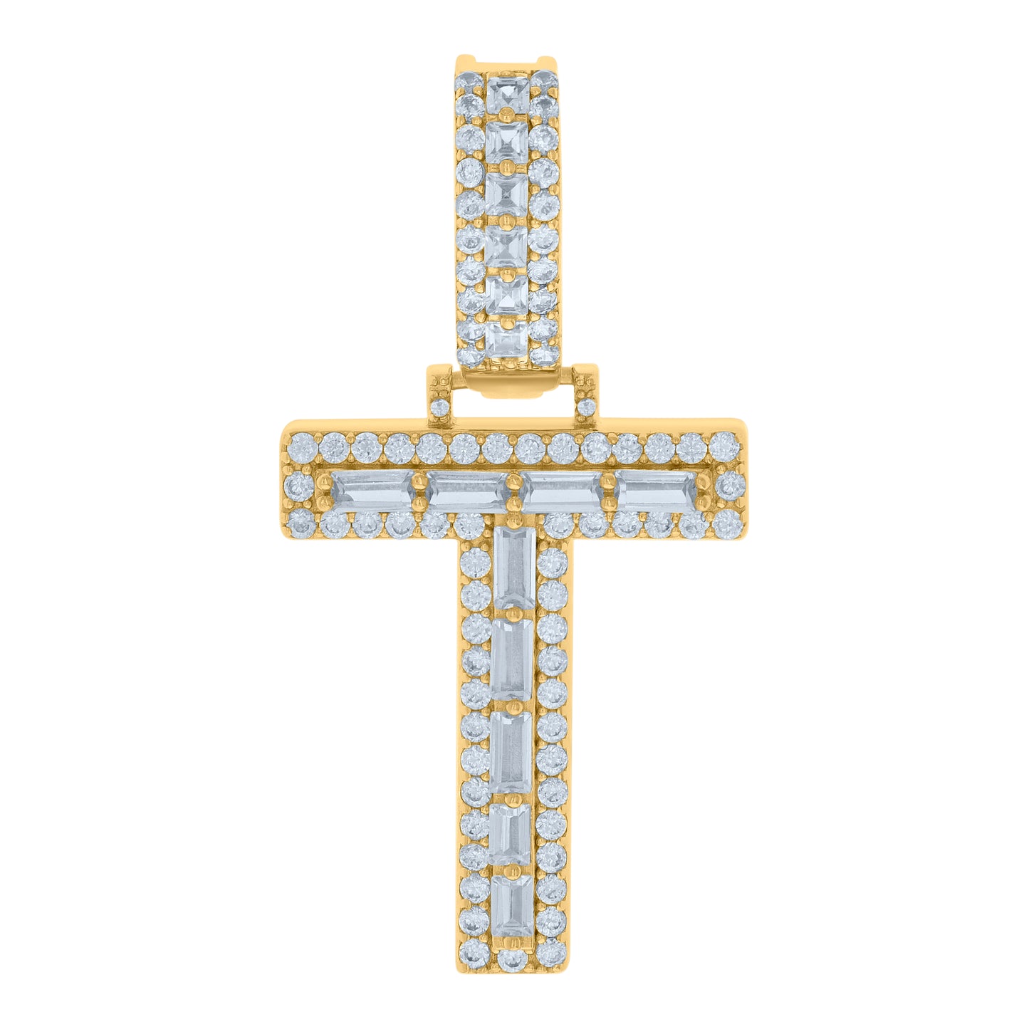 925 Sterling Silver Initial Pendant "T"