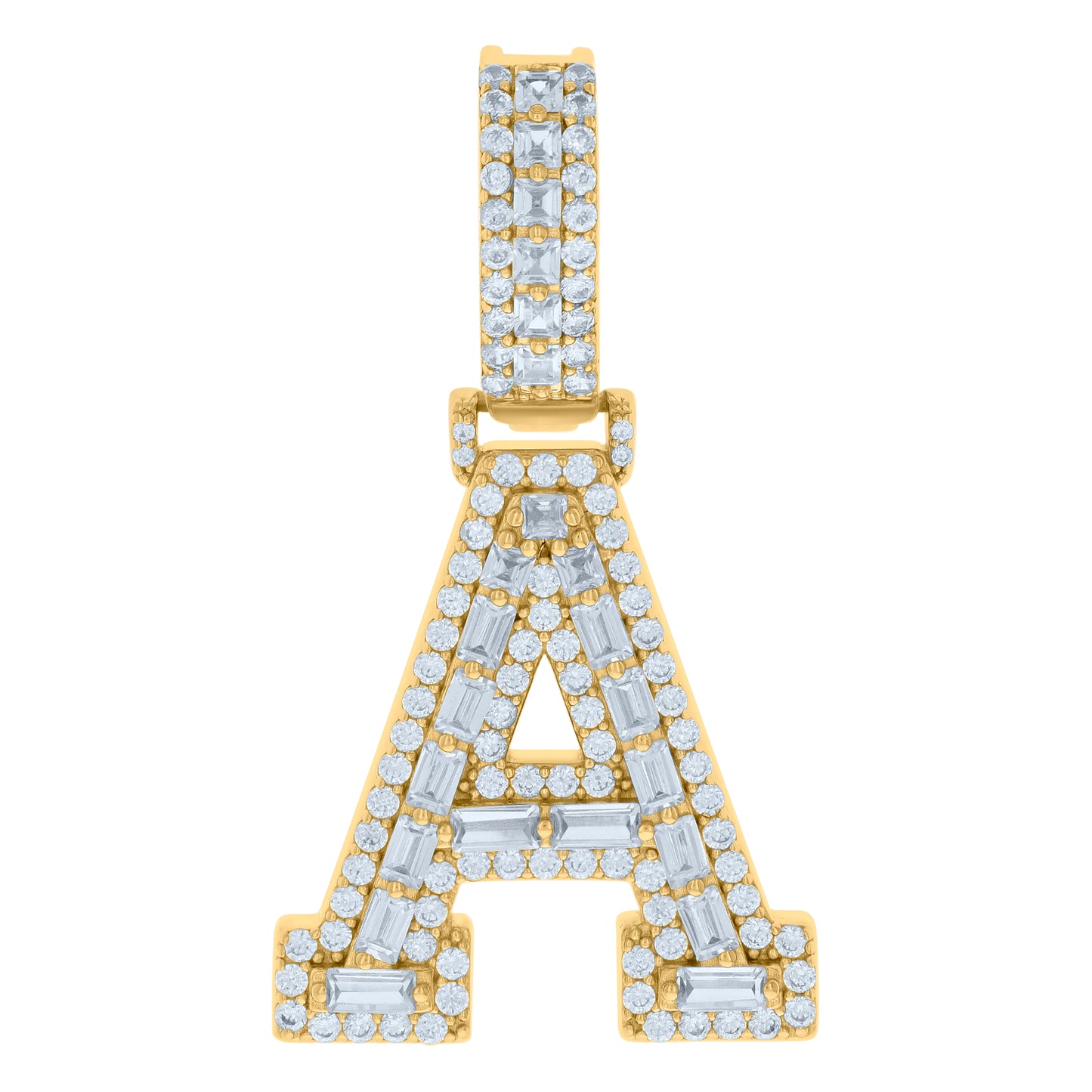925 Sterling Silver Initial Pendant "A"