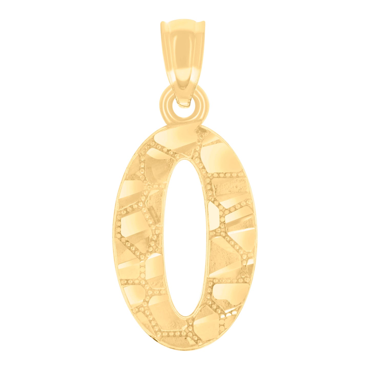 14Kt Gold Pendant Number "0"