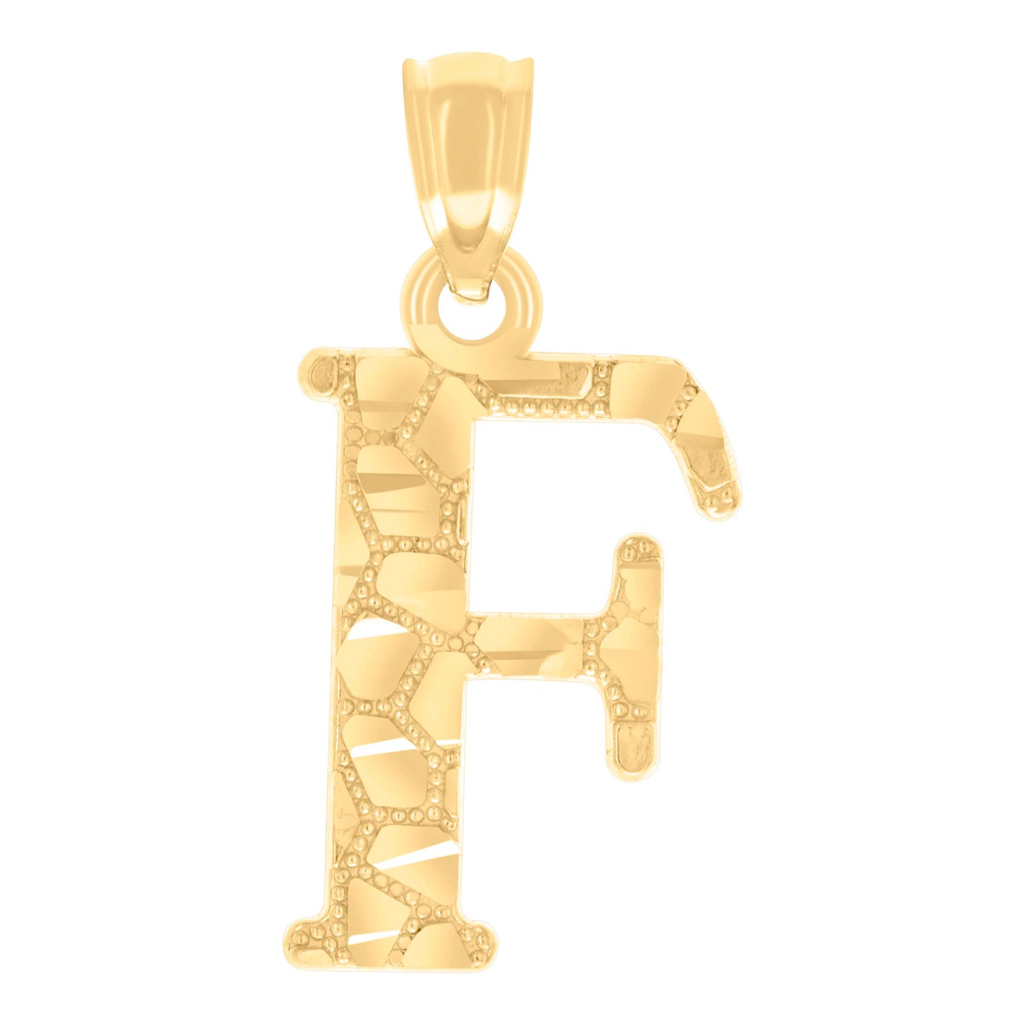 14Kt Gold Pendant Initial "F"