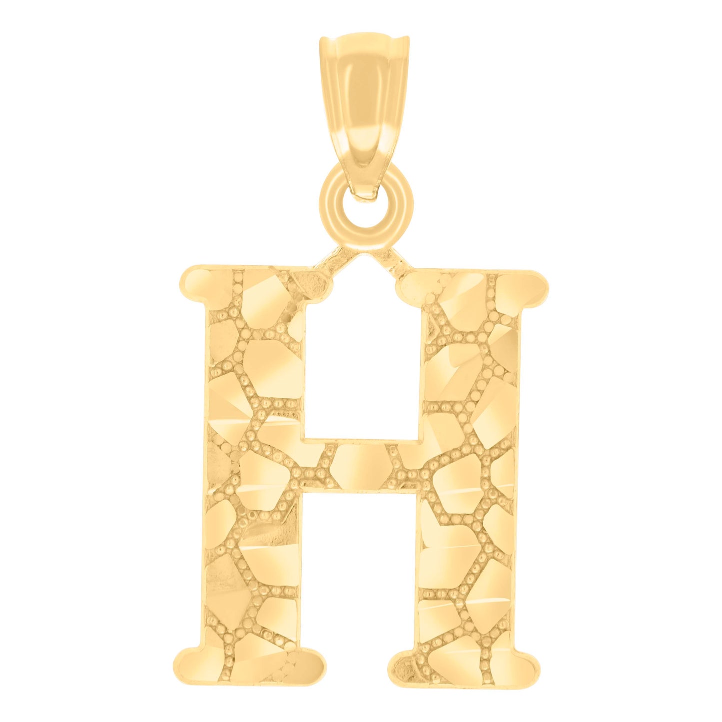 14Kt Gold Pendant Initial "H"