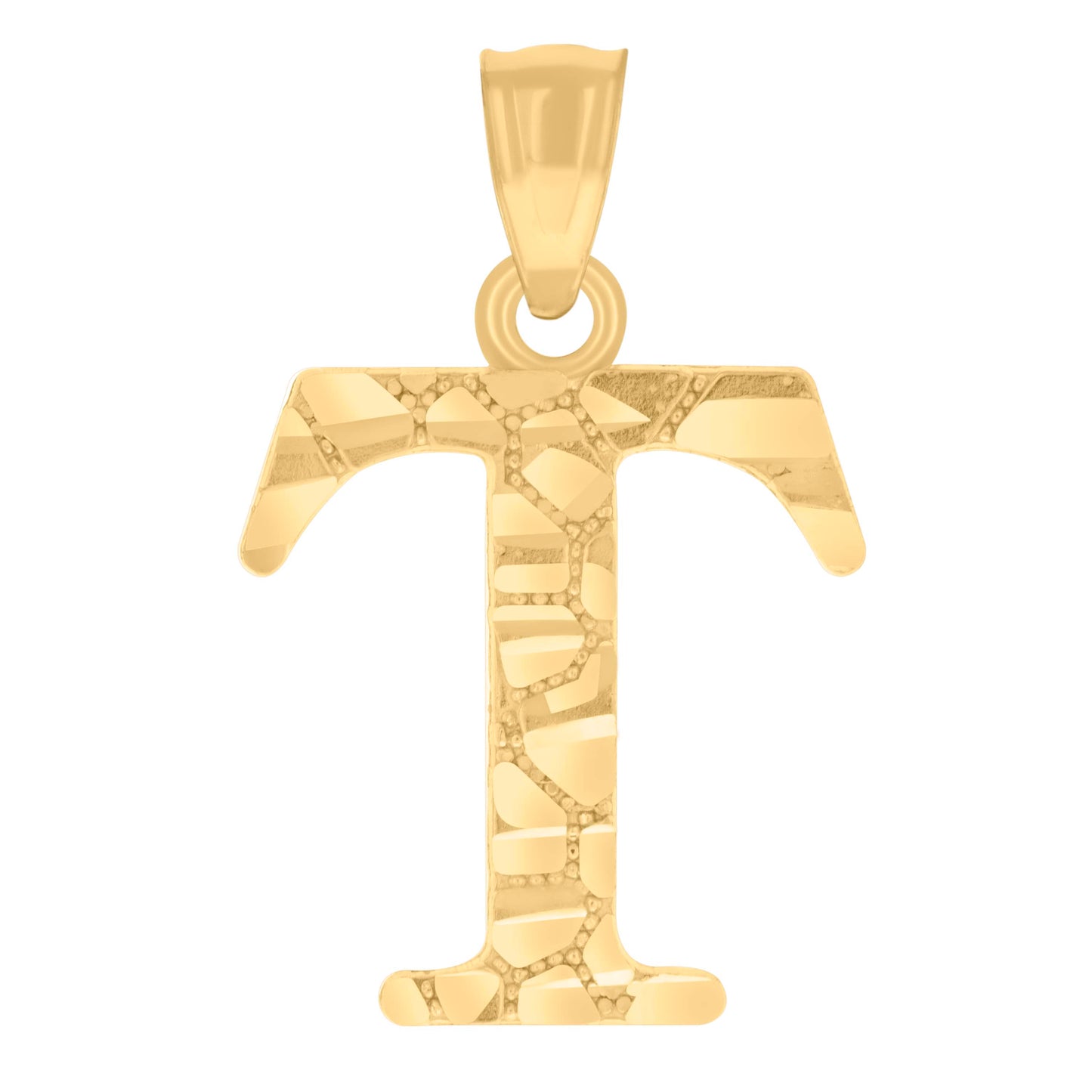 14Kt Gold Pendant Initial "T"