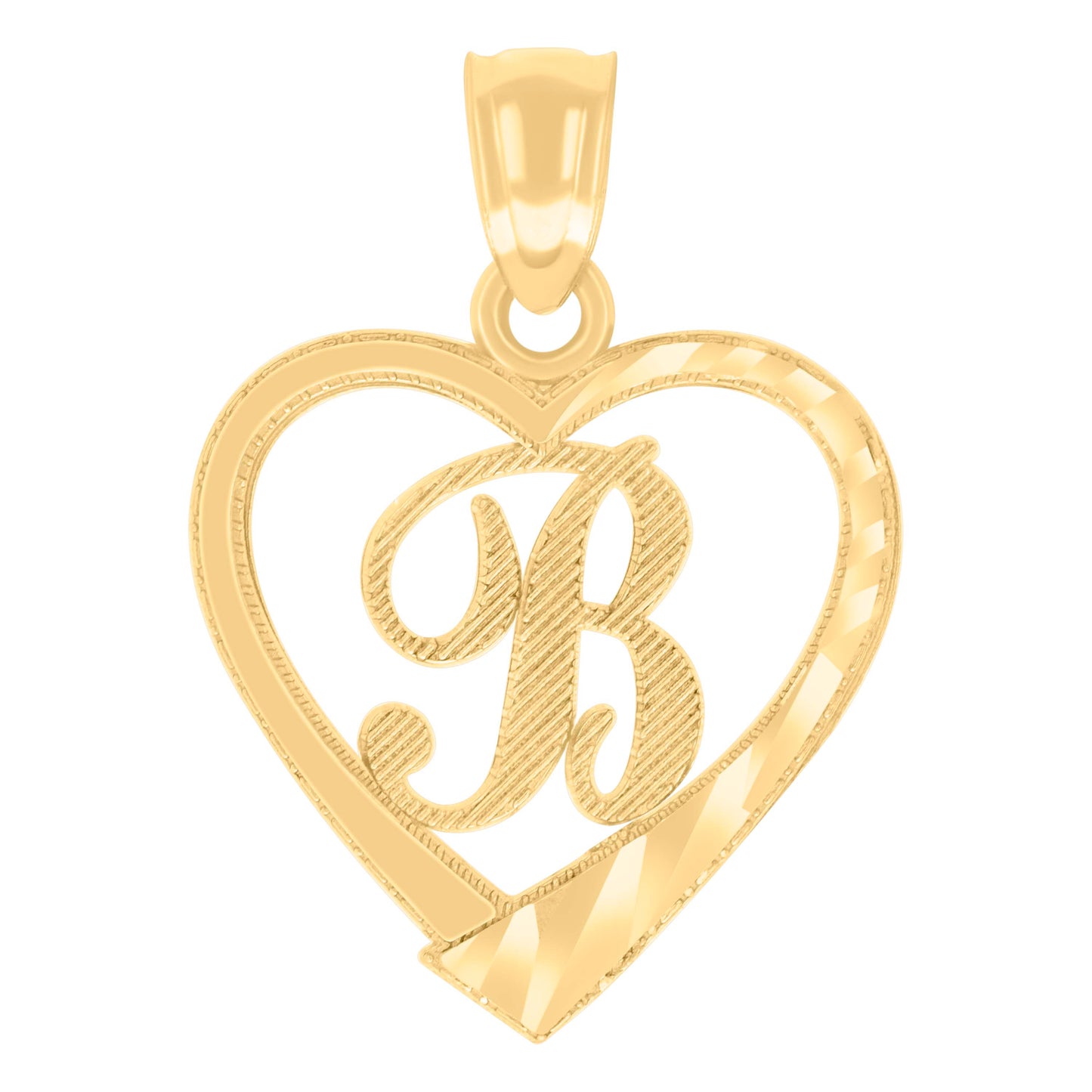 14Kt Gold Pendant Initial "B"