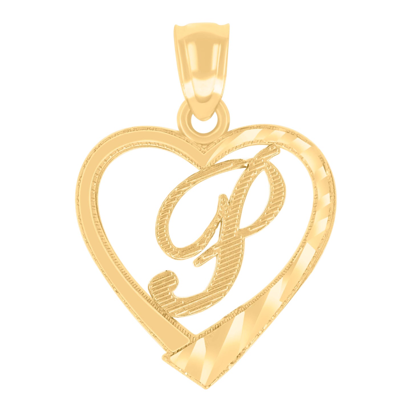 14Kt Gold Pendant Initial "P"