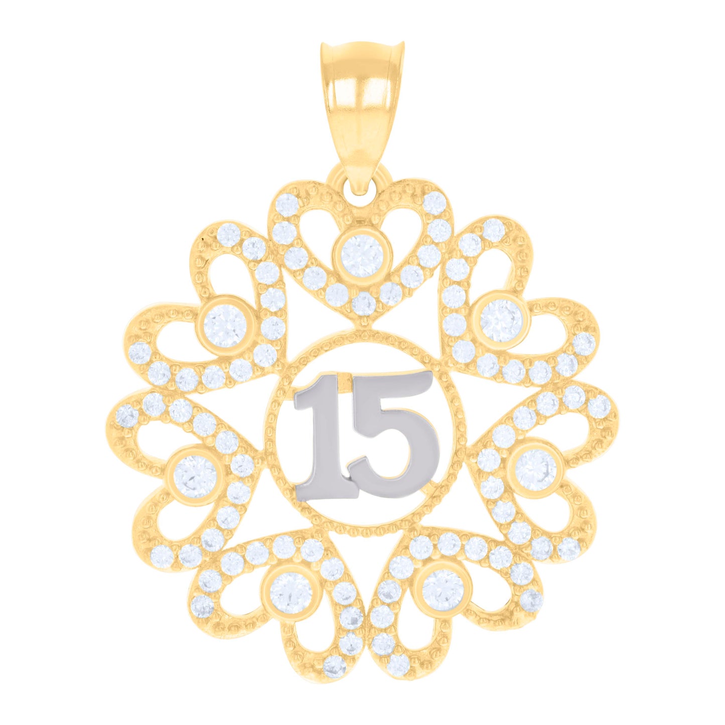 14Kt Gold Cz Pendant