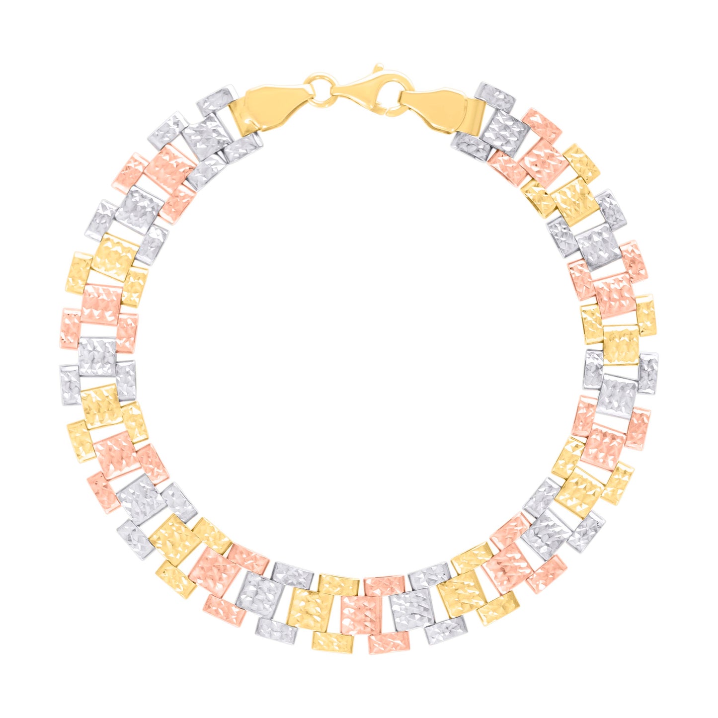 10Kt Gold Turkish Bracelet 8Mm-7.5"