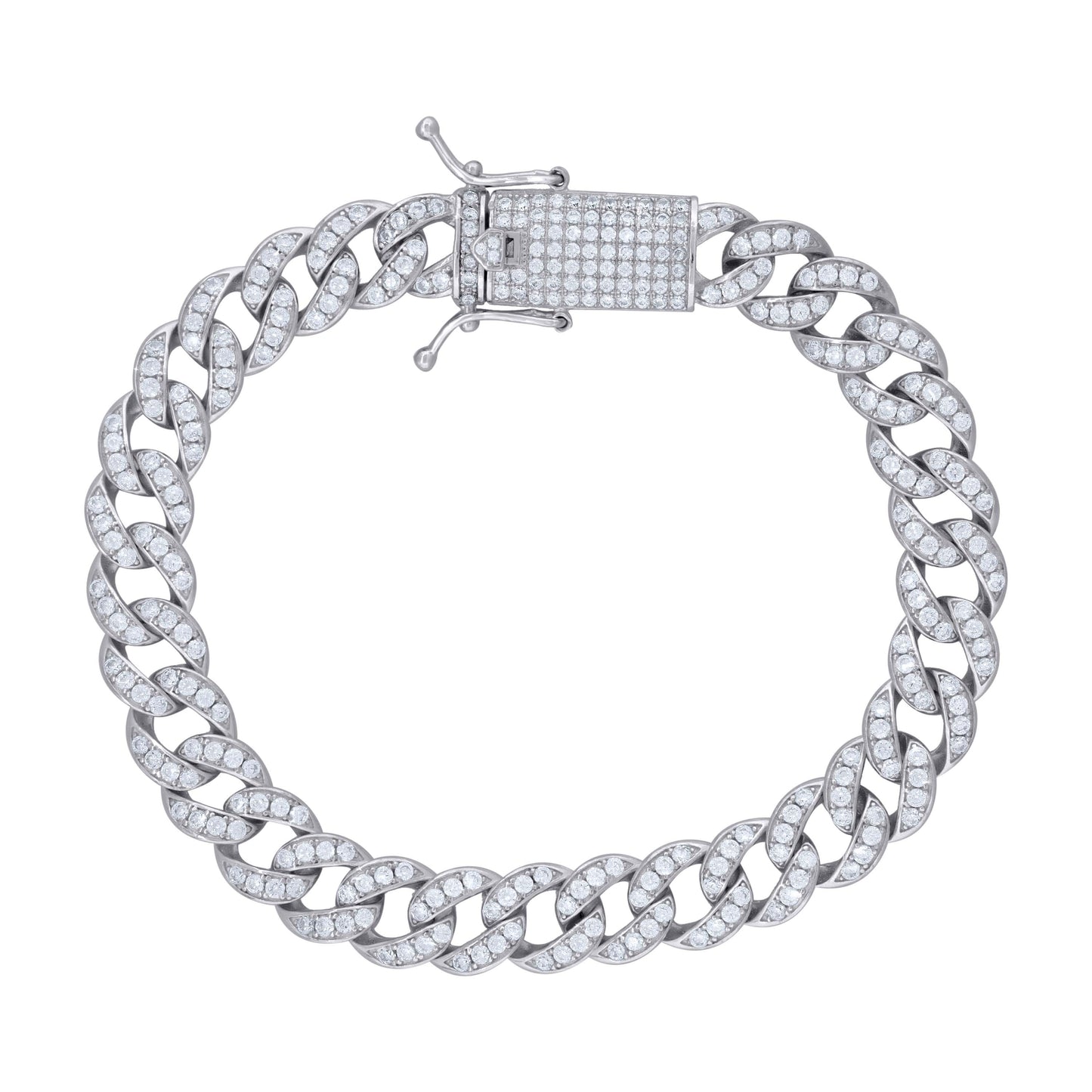 925 Sterling Silver Moissanite Miami Cuban 9mm