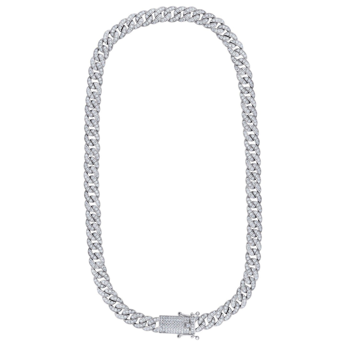 925 Sterling Silver Moissanite Miami Cuban 9mm