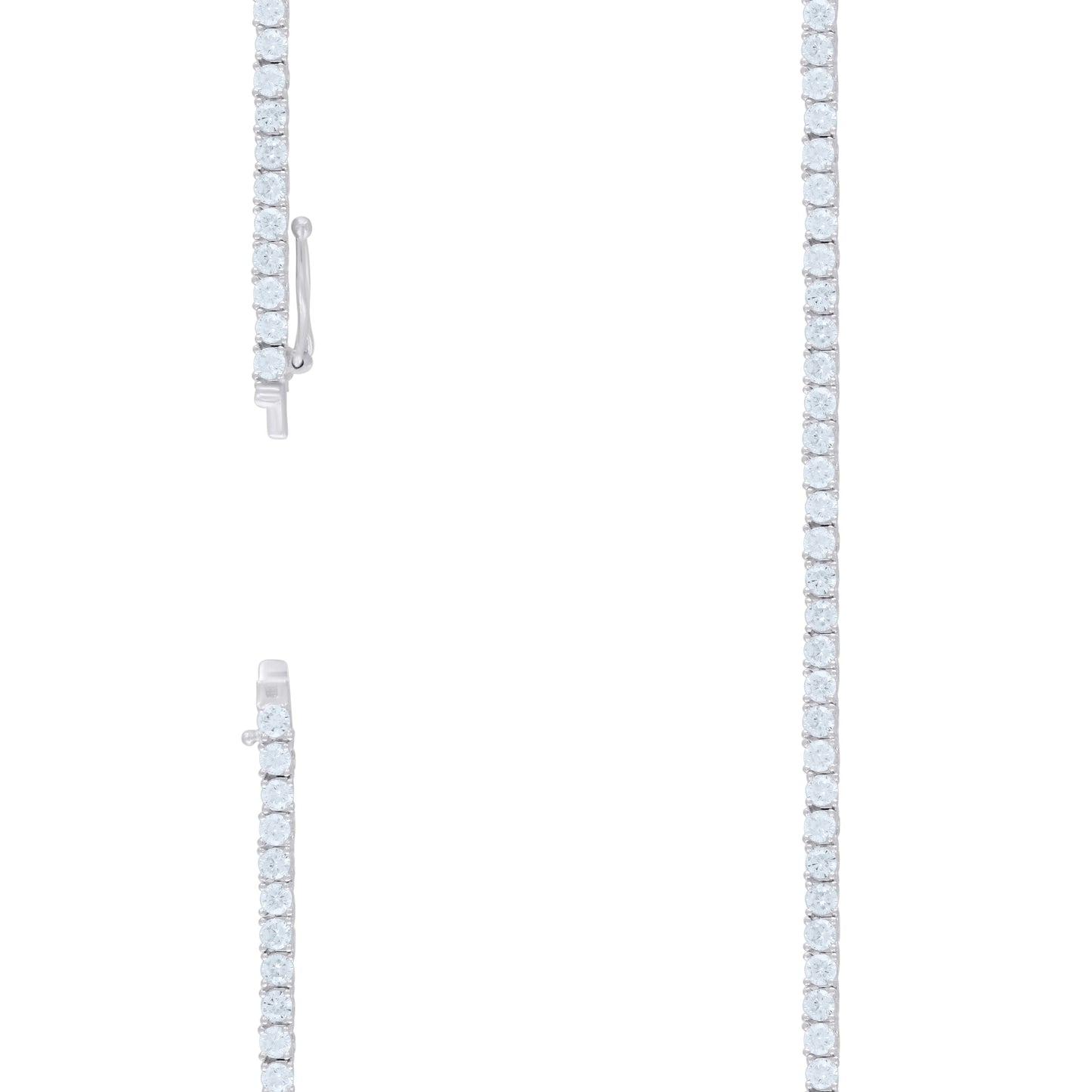 925 Sterling Silver Moissanite Tennis Chain 3mm