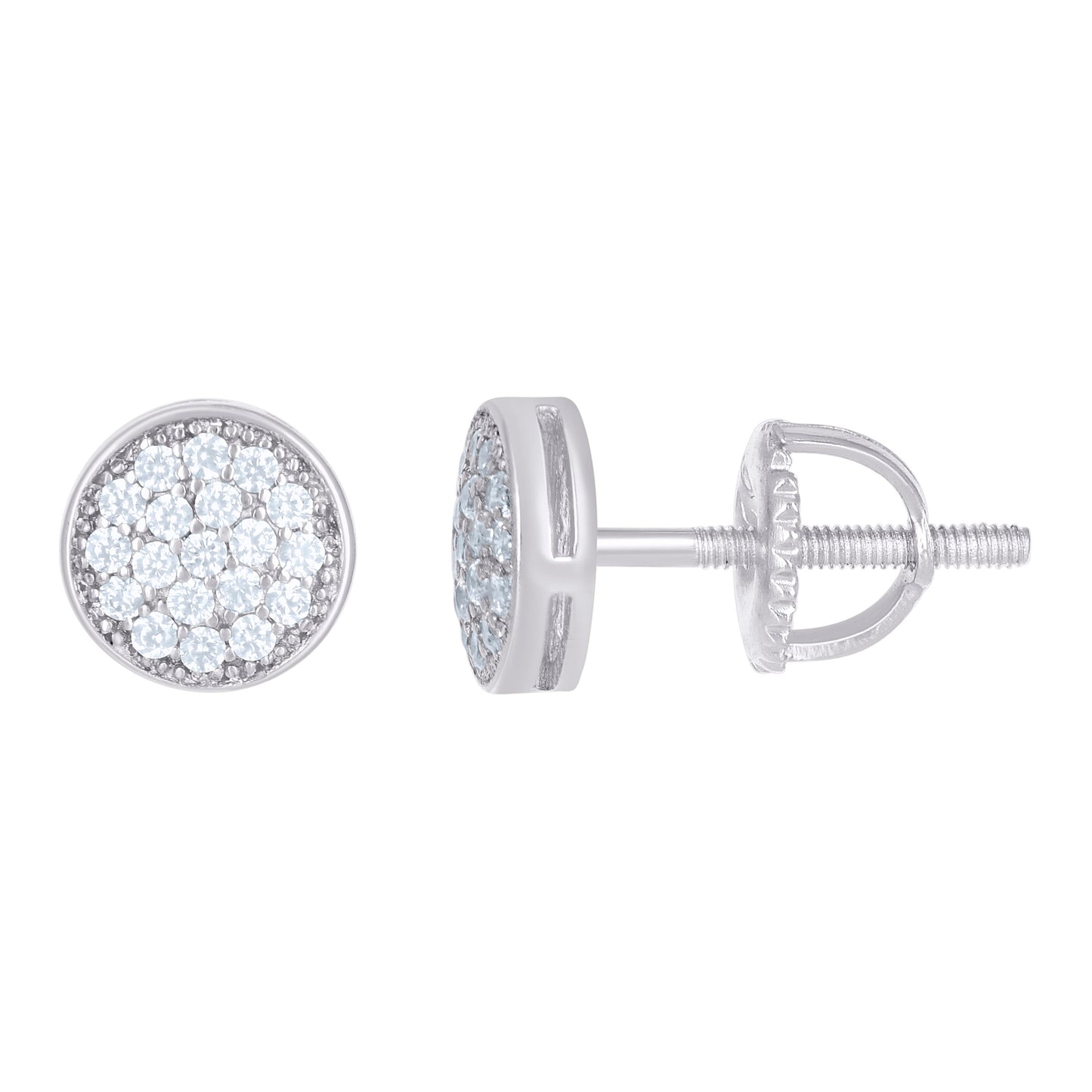 925 Sterling Silver 0.20Ctw Moissanite Earrings