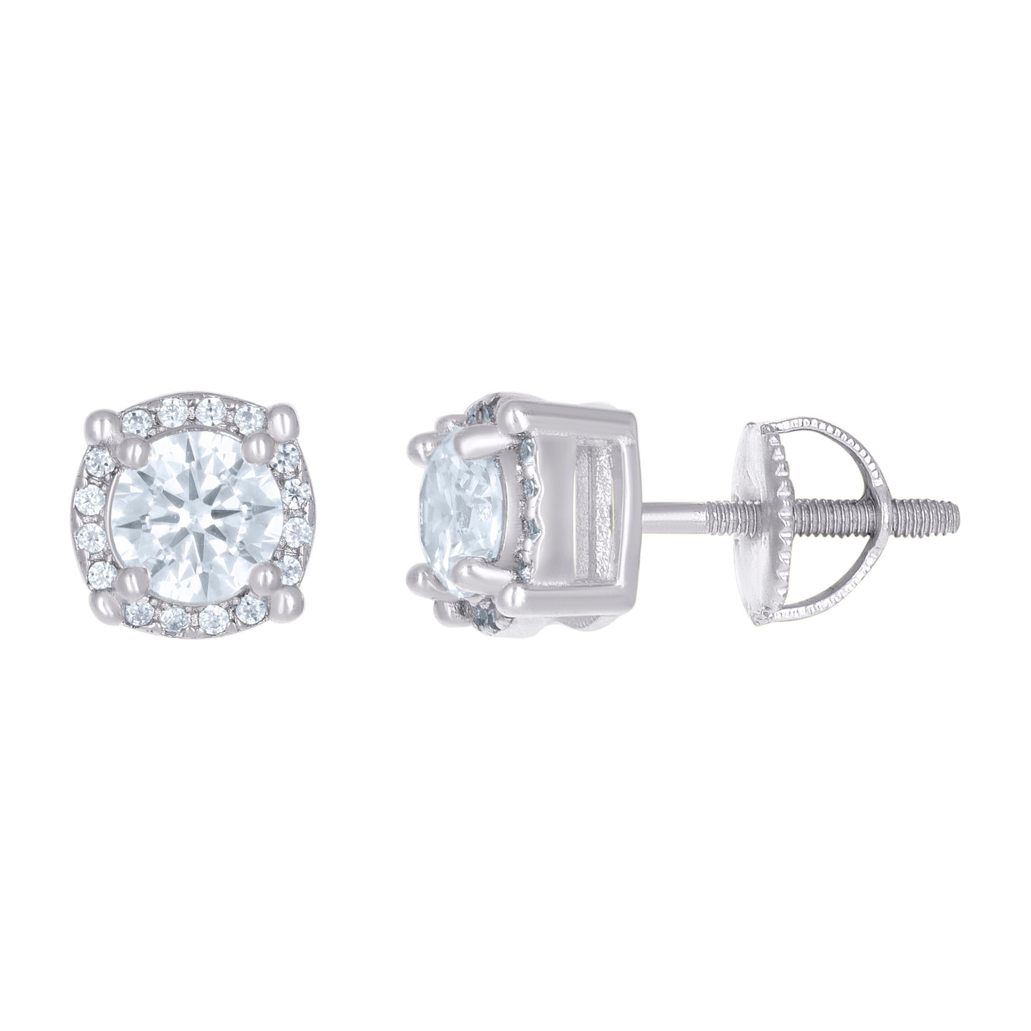 925 Sterling Silver 1.16Ctw Moissanite Earrings