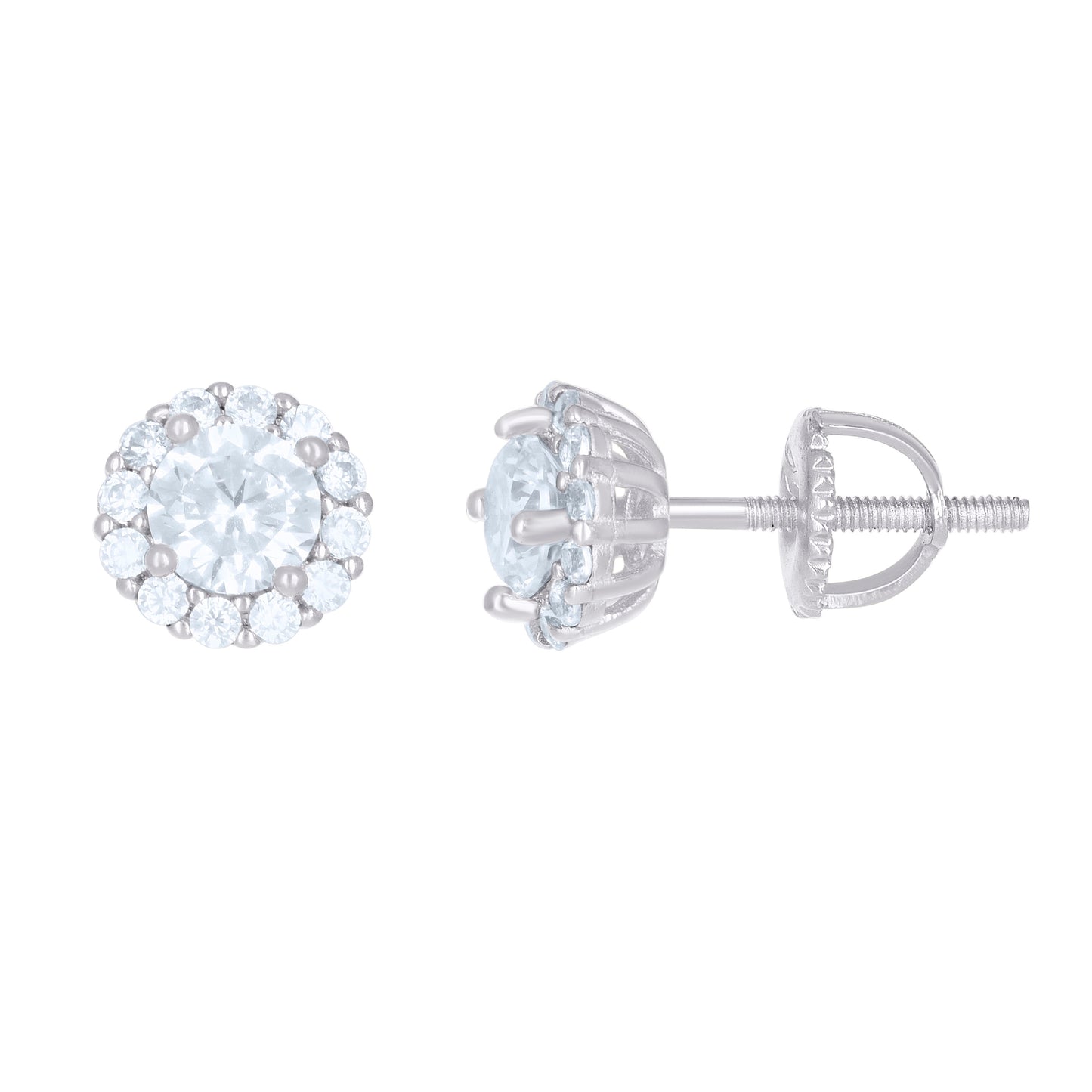 925 Sterling Silver 1.29Ctw Moissanite Earring