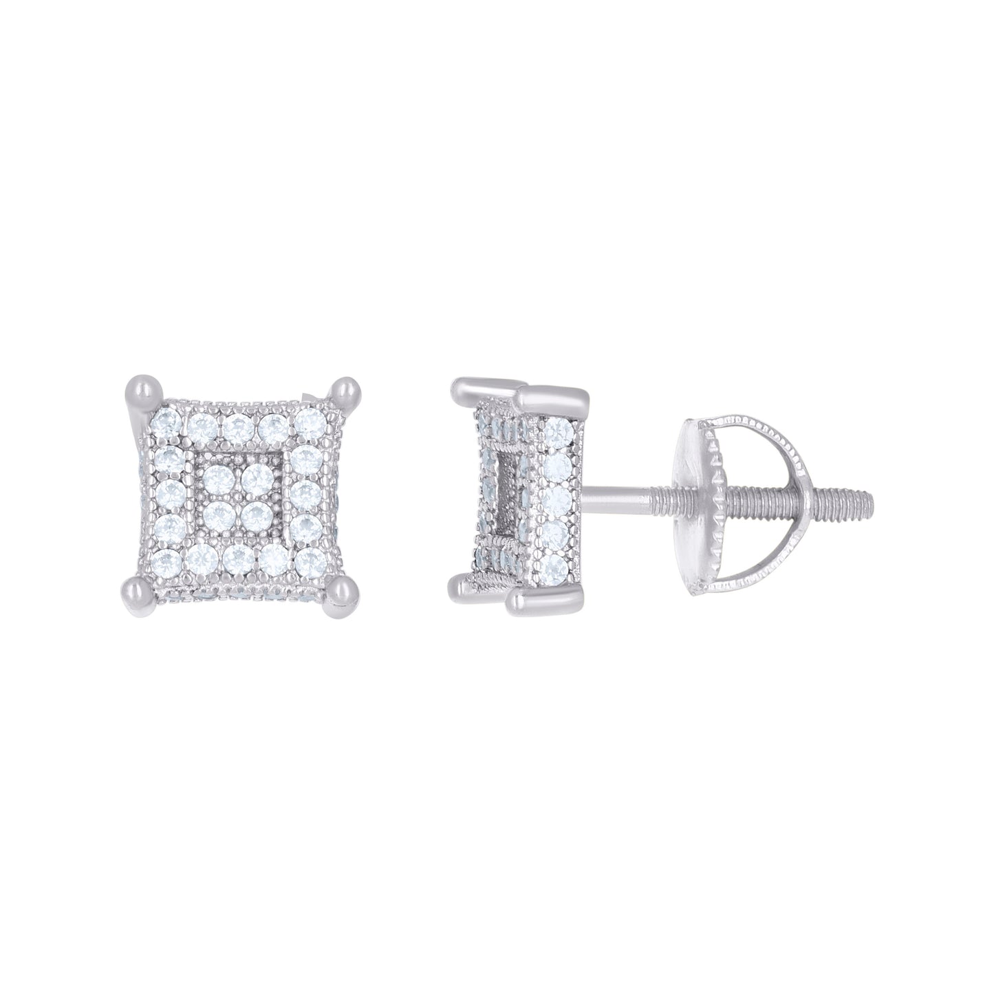 925 Sterling Silver 0.48Ctw Moissanite Earrings