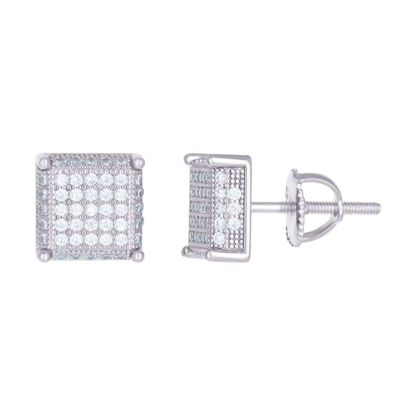 925 Sterling Silver 0.80Ctw Moissanite Earrings