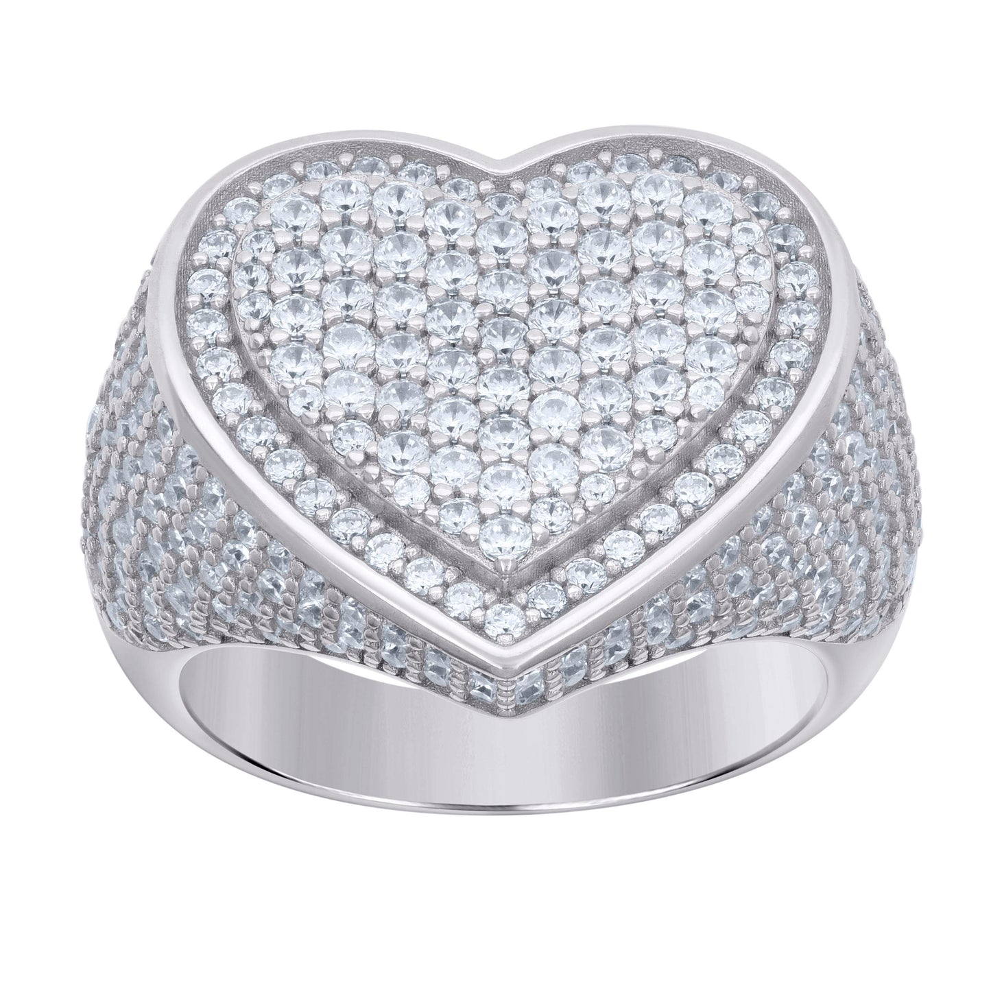 925 Silver Ring S9 With Moissanite Ctw 2.69