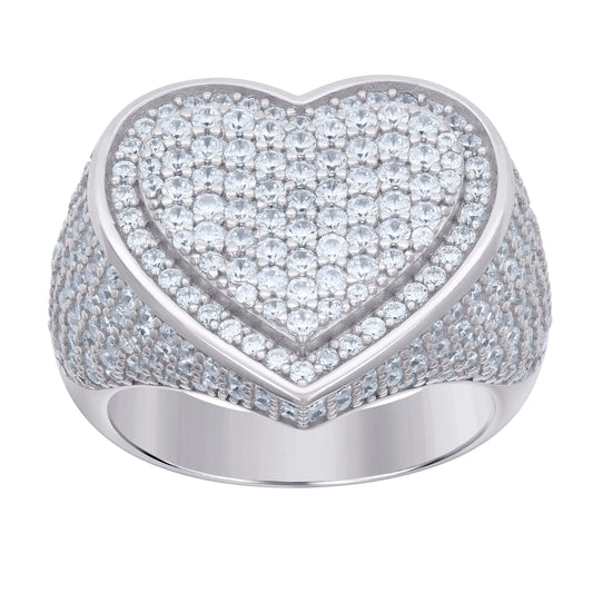 925 Silver Ring S9 With Moissanite Ctw 2.69