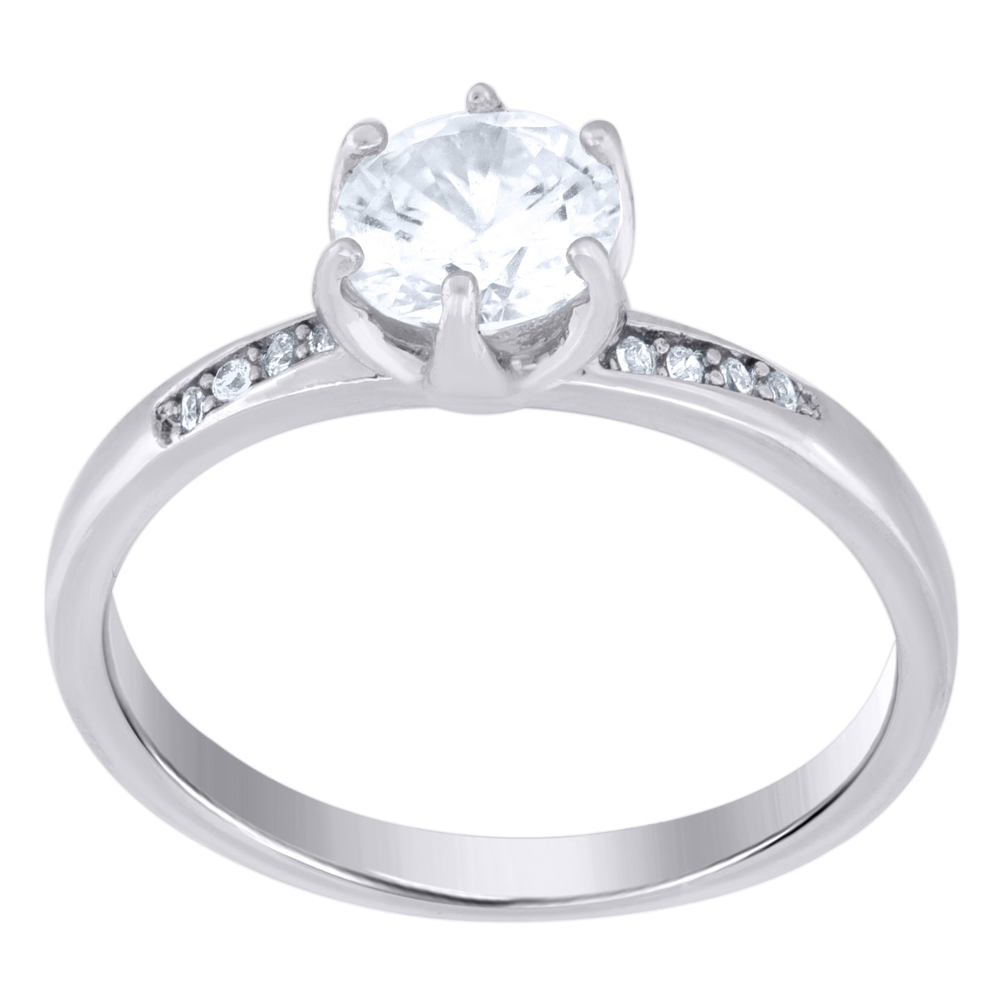 925 Sterling Silver 1.25Ctw Moissanite Ring S6