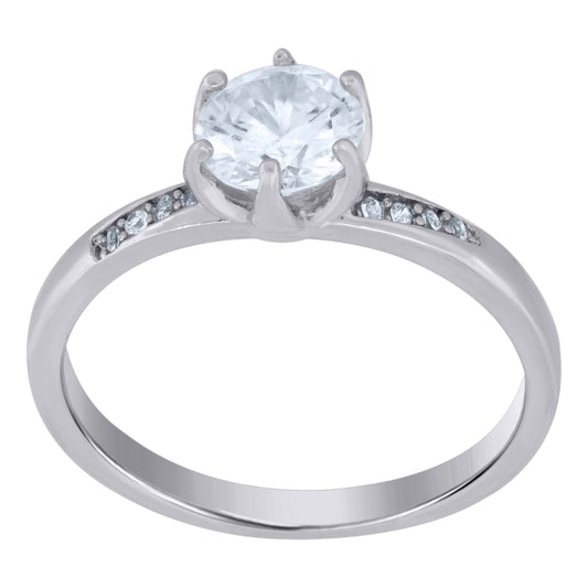 925 Sterling Silver 1.25Ctw Moissanite Ring S6