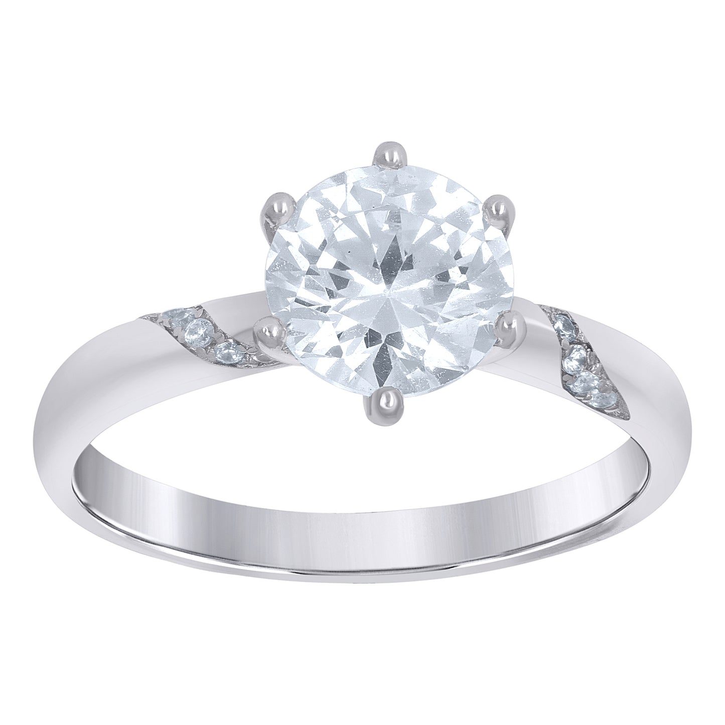 925 Sterling Silver 1.26Ctw Moissanite Ring S6