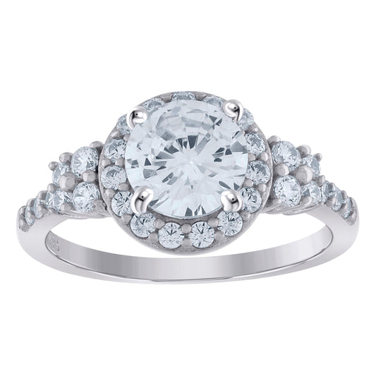 925 Sterling Silver 1.84Ctw Moissanite Ring S6