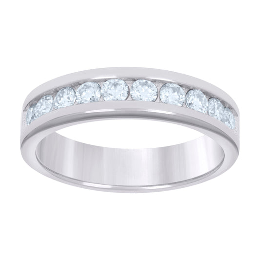 925 Sterling Silver 0.75Ctw Moissanite Ring S6