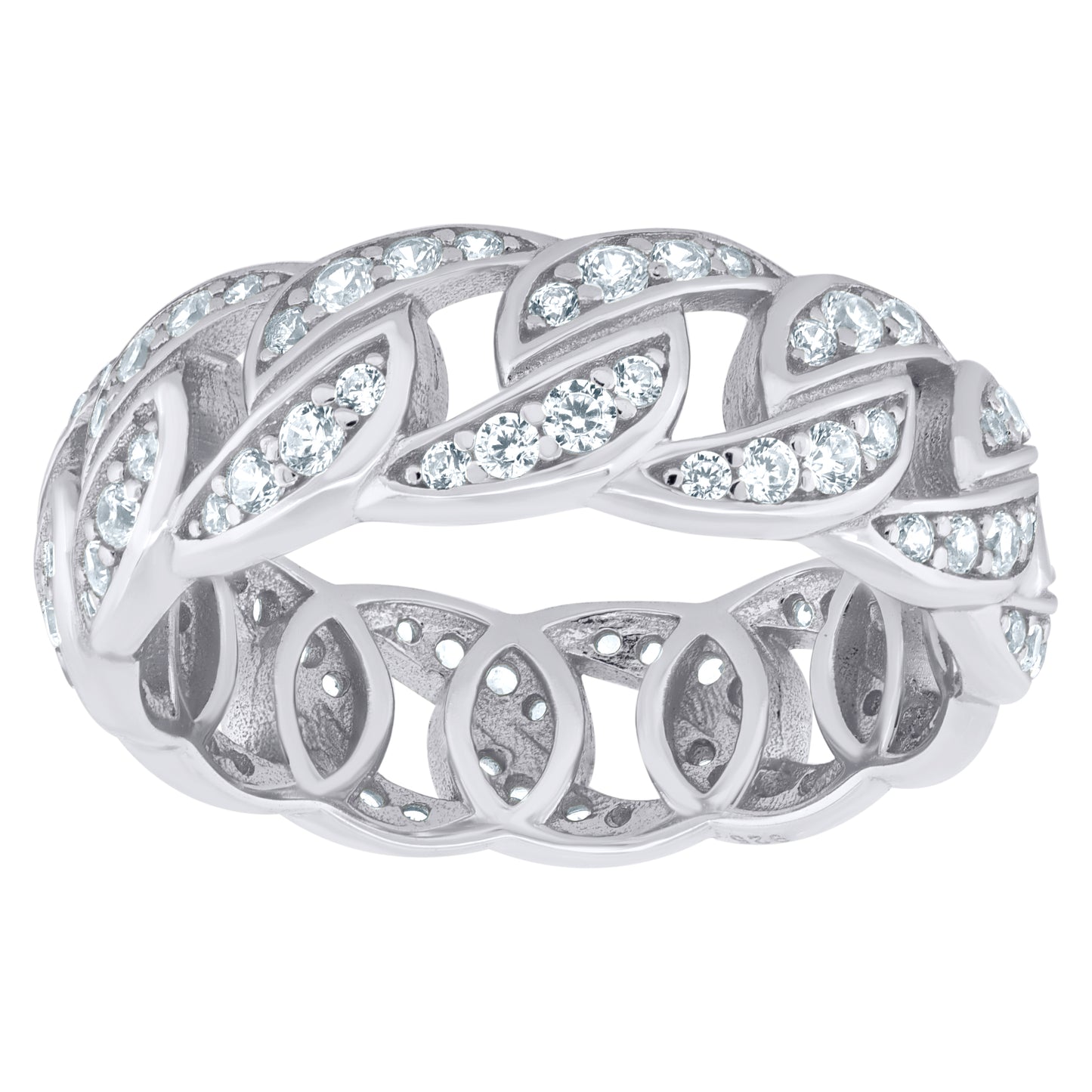 925 Sterling Silver 1.21Ctw Moissanite Ring 8mm-S8