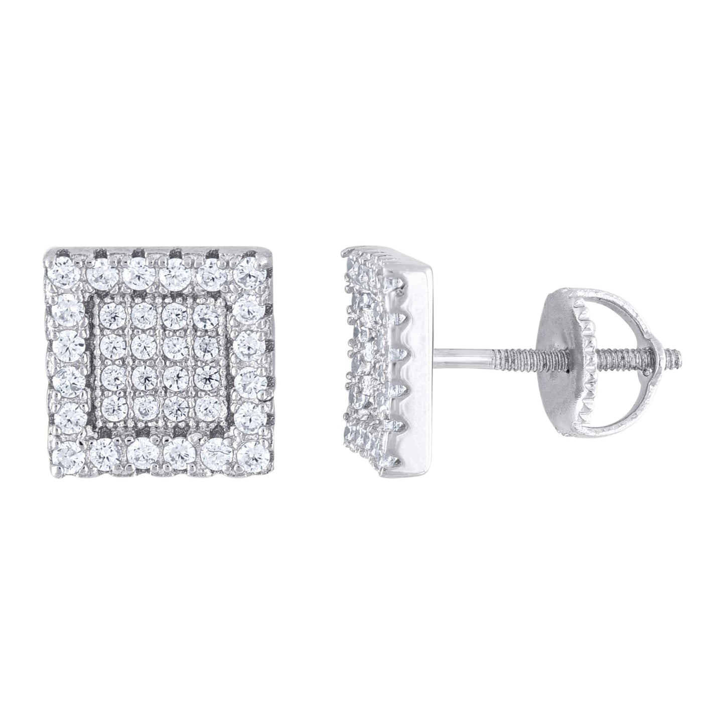 925 Sterling Silver 0.53Ctw Moissanite Earrings