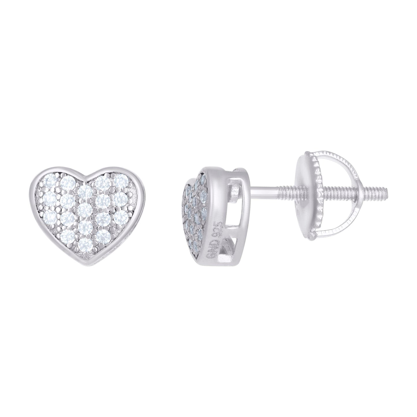 925 Sterling Silver 0.18Ctw Moissanite Earrings