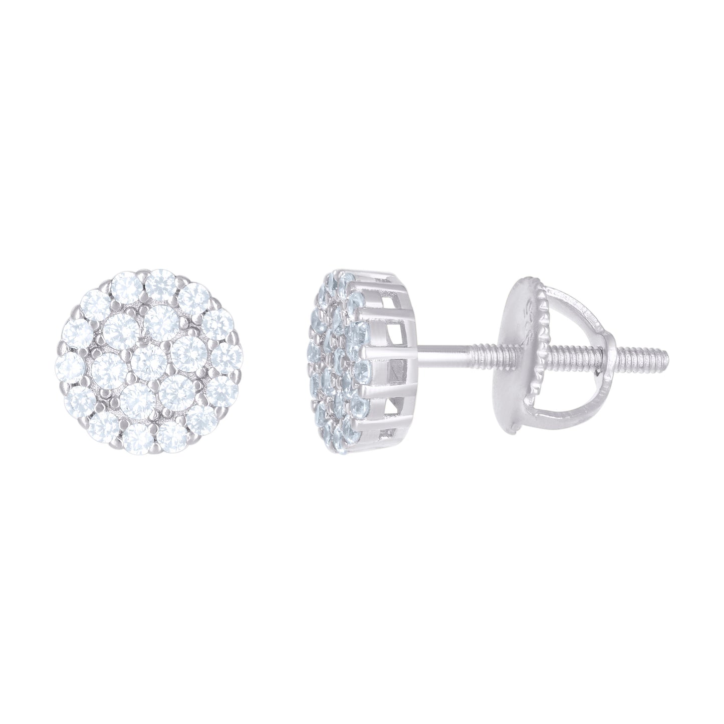 925 Silver Earrings With Moissanite Ctw 0.53
