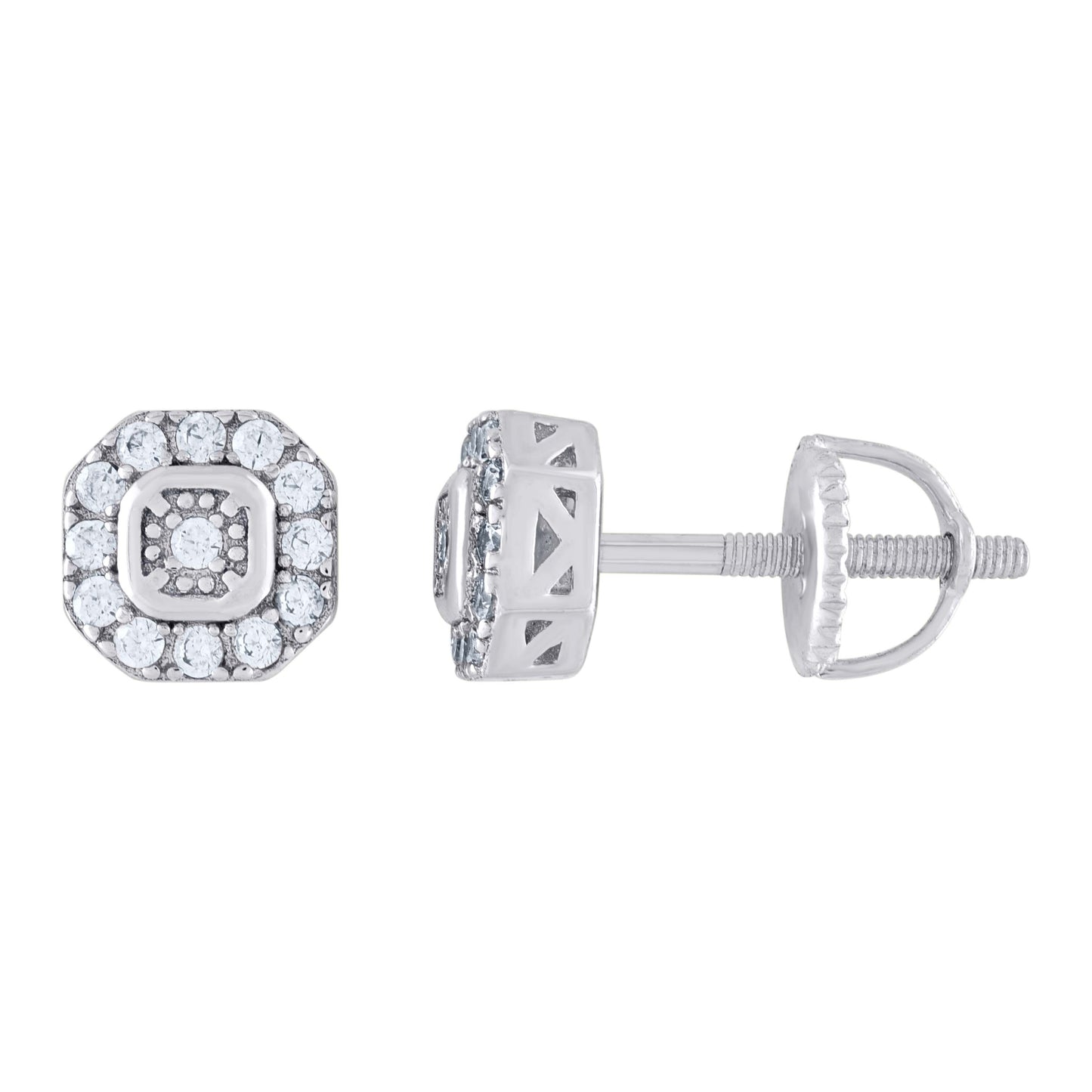 925 Sterling Silver 0.20Ctw Moissanite Earrings