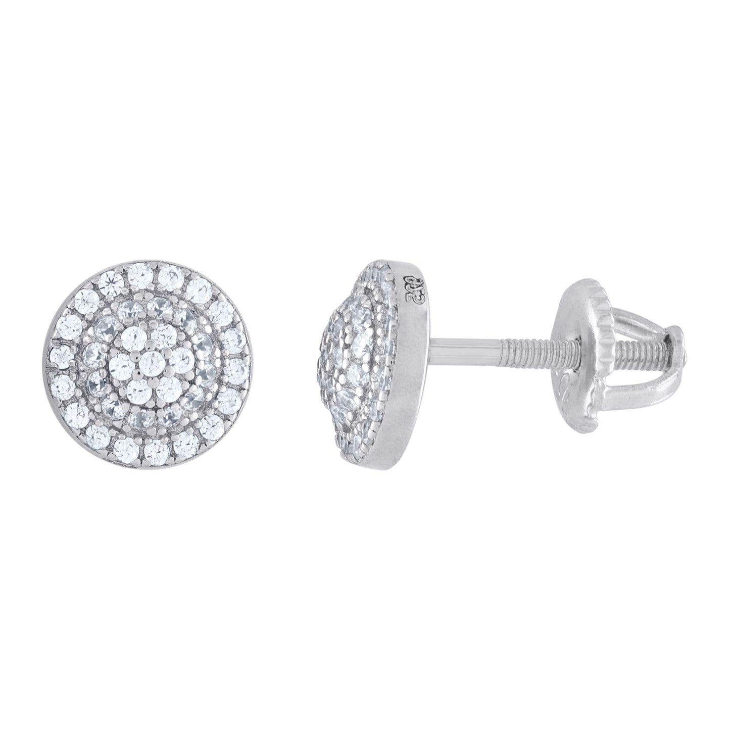 925 Sterling Silver 0.53Ctw Moissanite Earrings