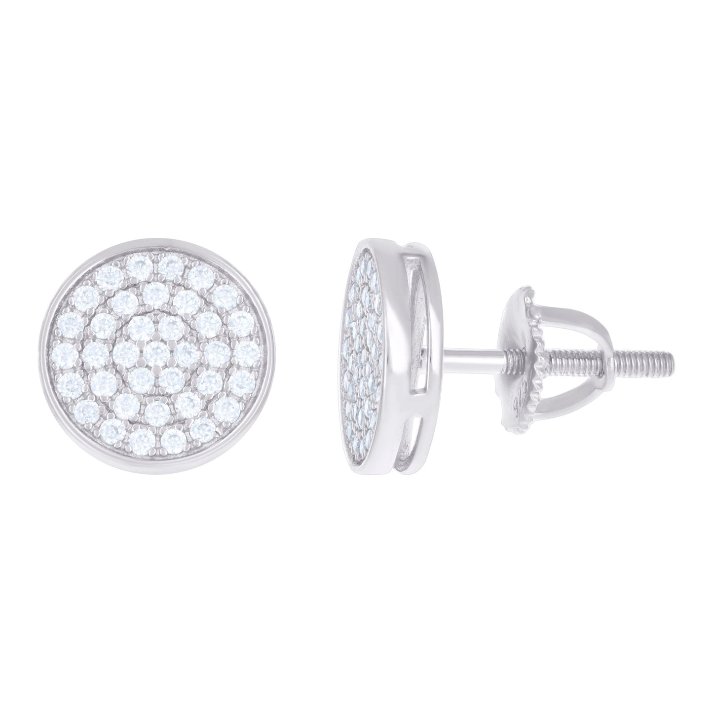 925 Silver Earrings With Moissanite Ctw 0.64
