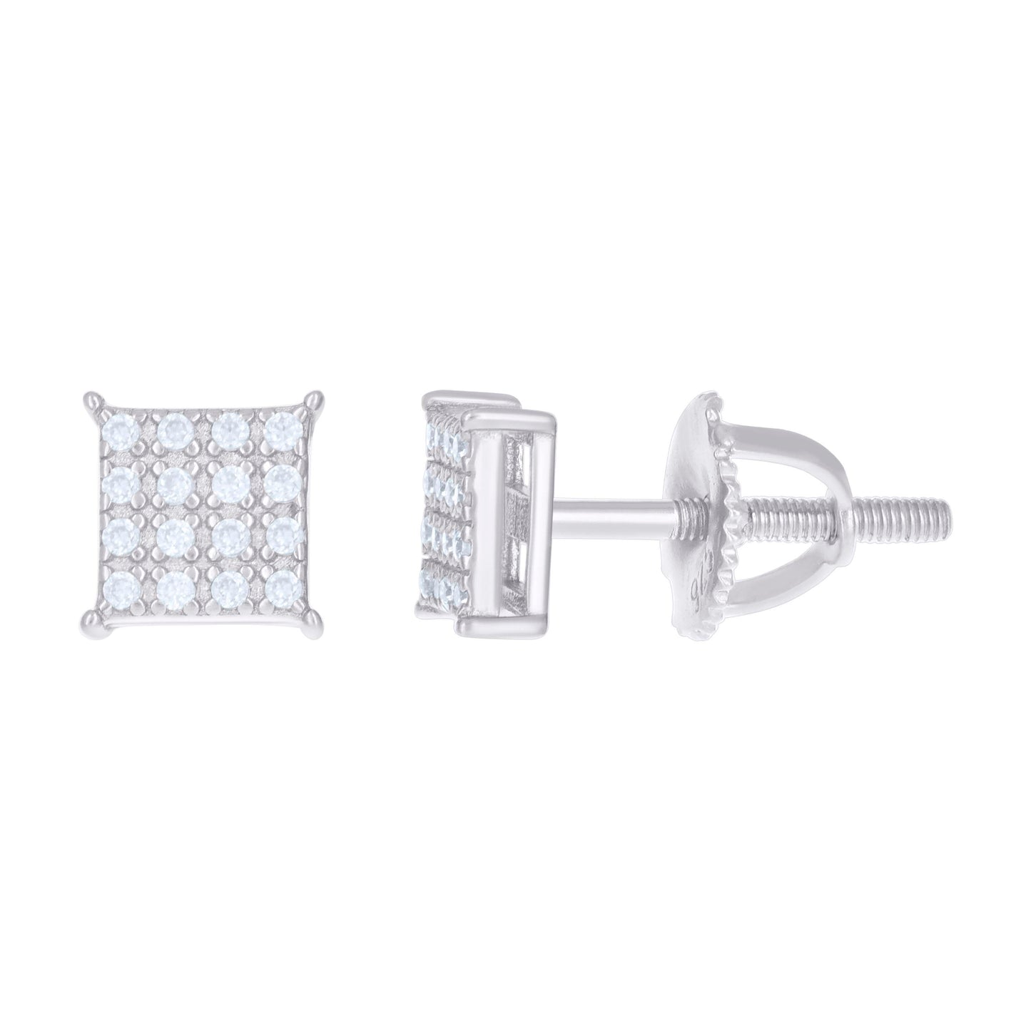 925 Sterling Silver 1.10Ctw Moissanite Earring