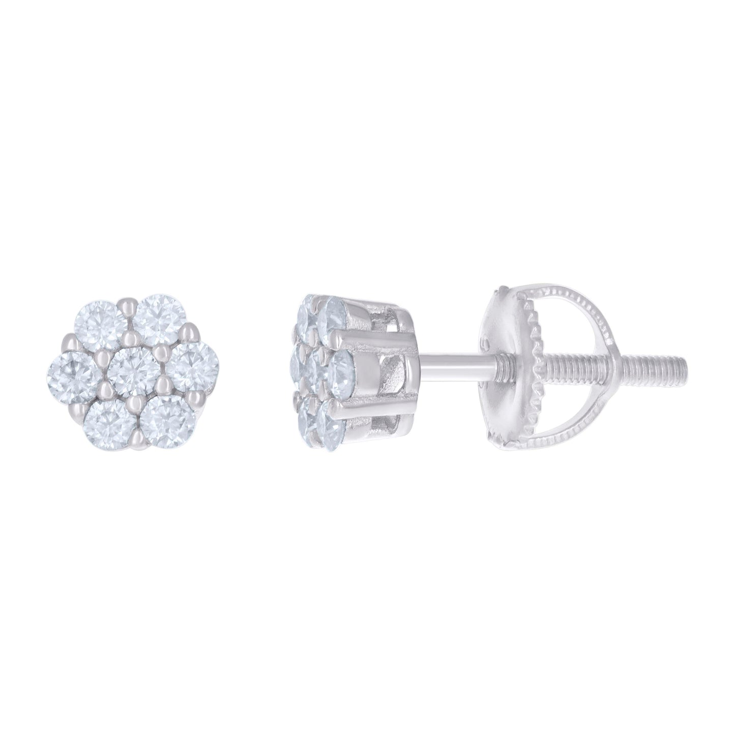 925 Sterling Silver 0.31Ctw Moissanite Earrings