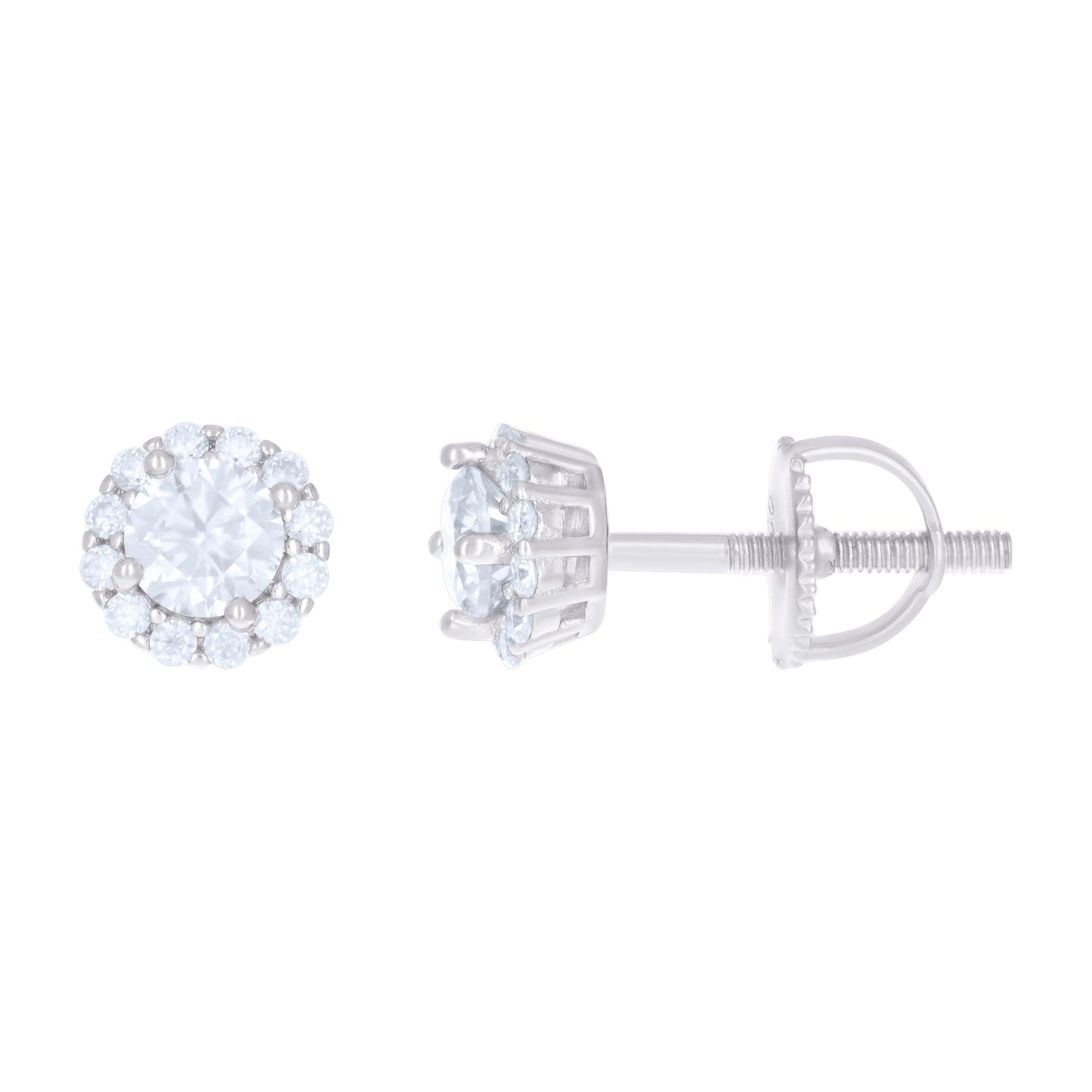925 Sterling Silver 1.37Ctw Moissanite Earrings