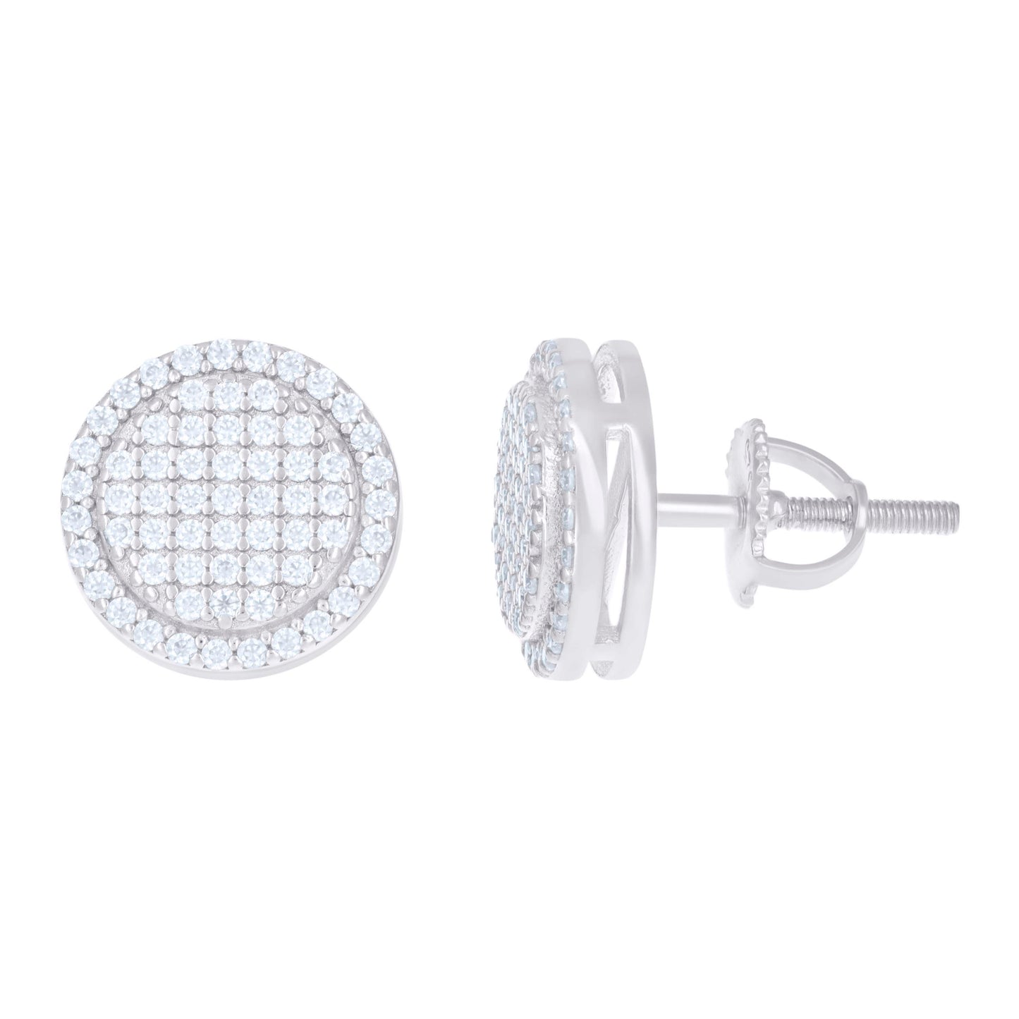 925 Silver Earrings With Moissanite Ctw 2.80