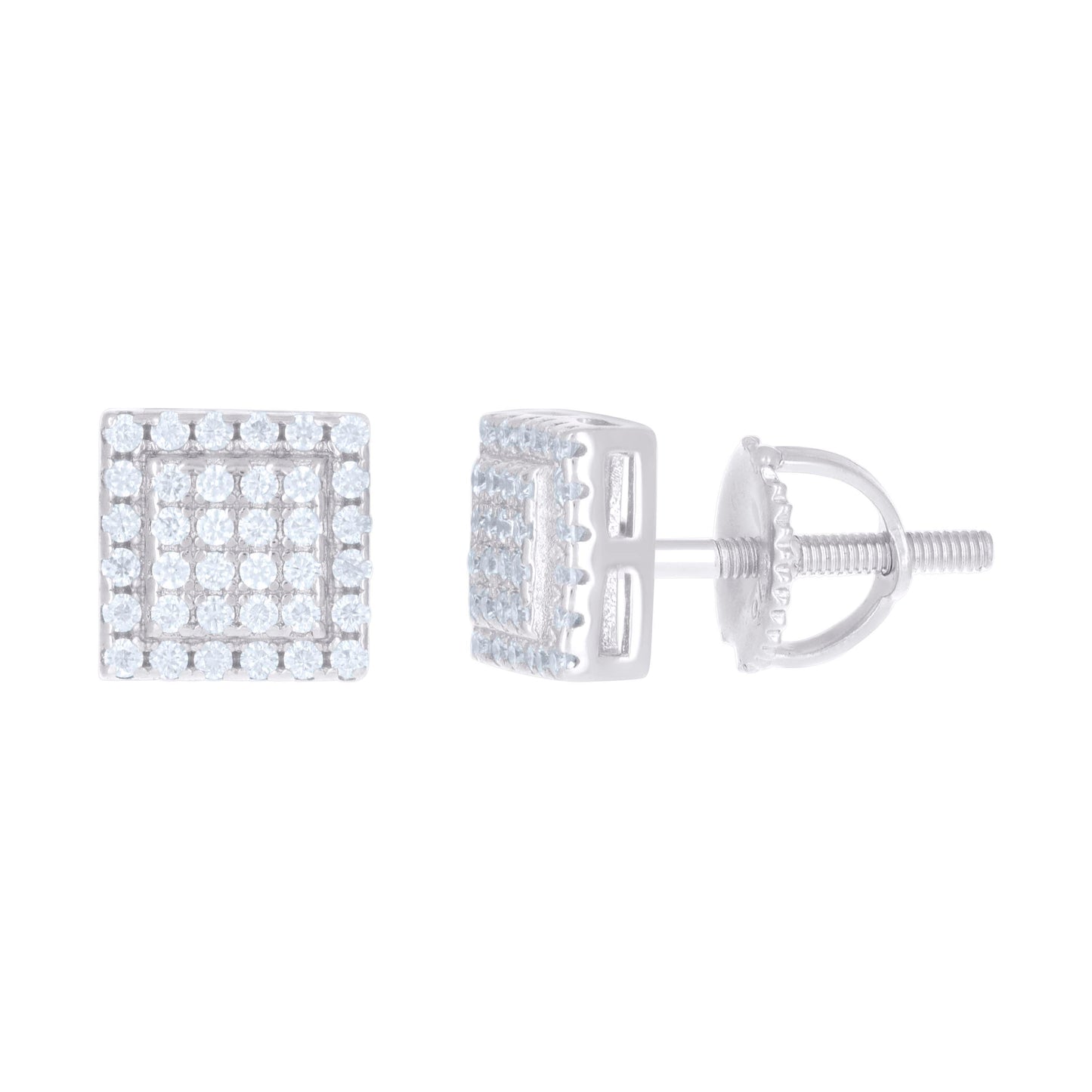 925 Sterling Silver 0.22Ctw Moissanite Earrings