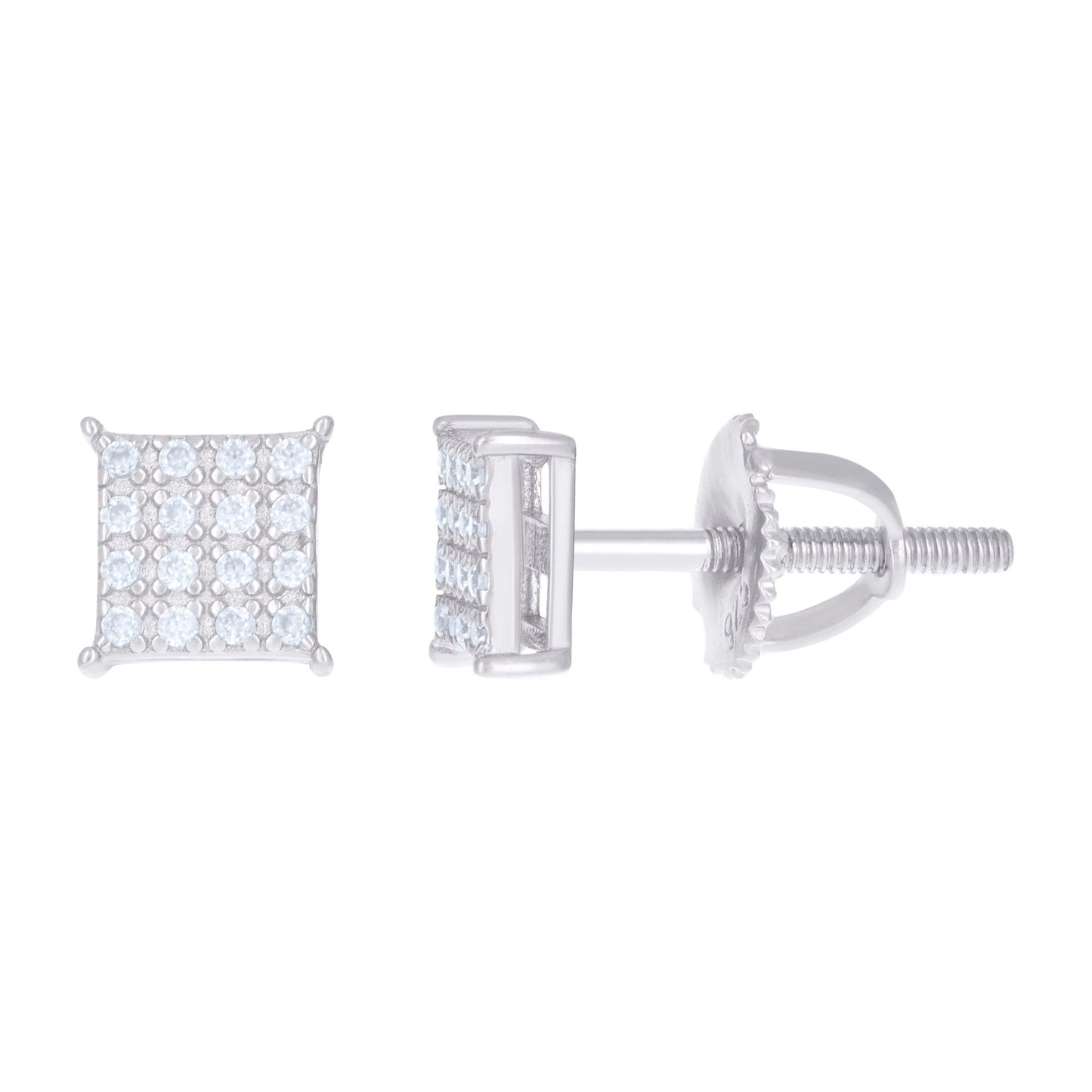 925 Sterling Silver 0.13Ctw Moissanite Earring