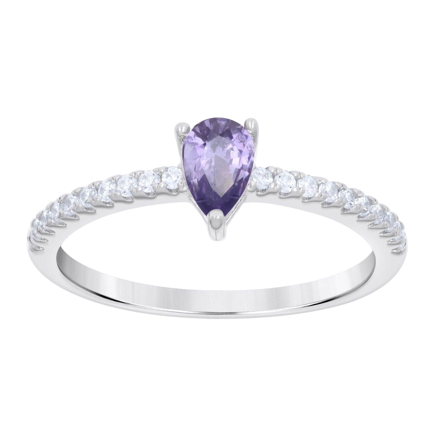 925 Sterling Silver Cz Ring S6