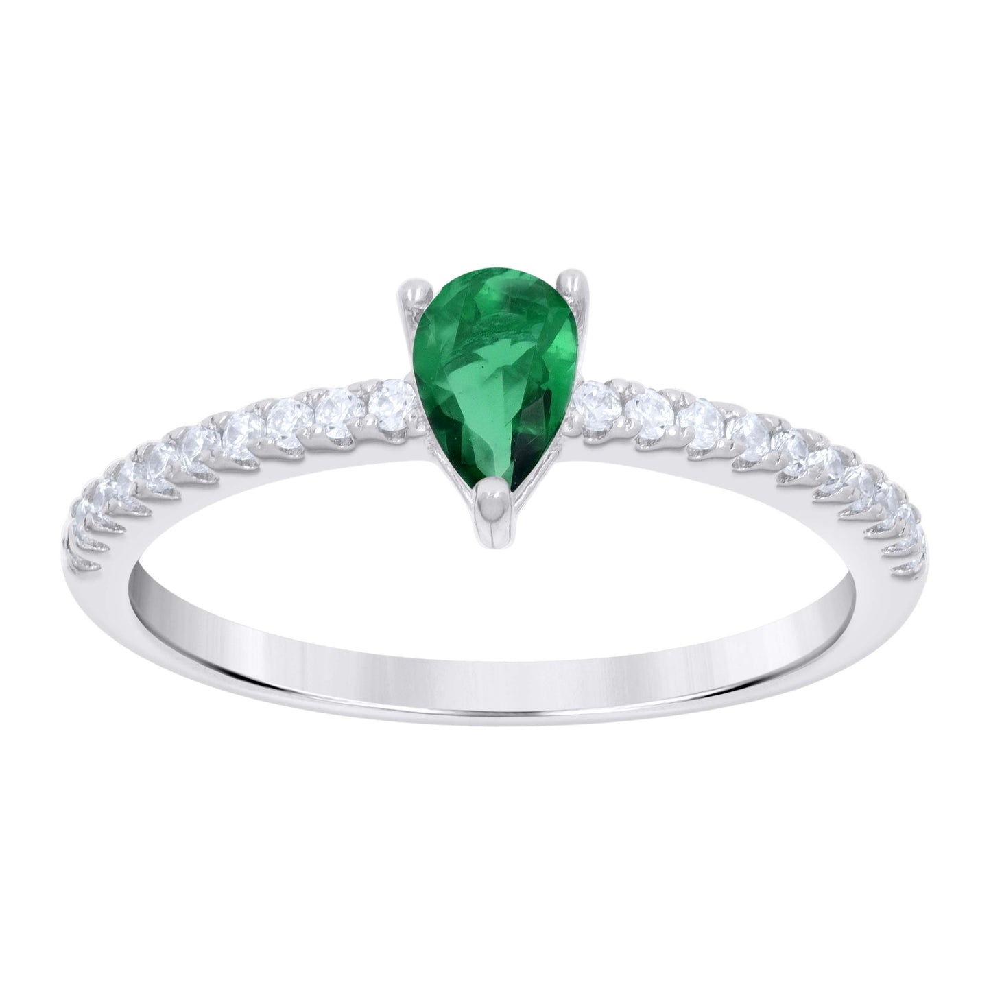 925 Sterling Silver Cz Ring S6