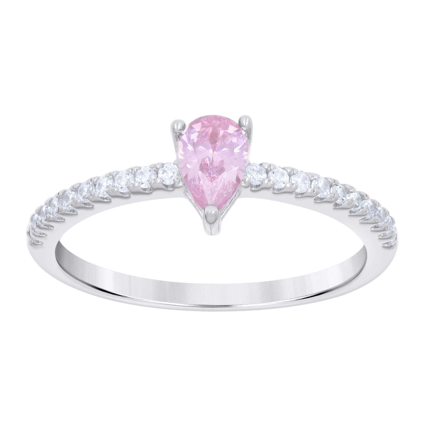 925 Sterling Silver Cz Ring S6